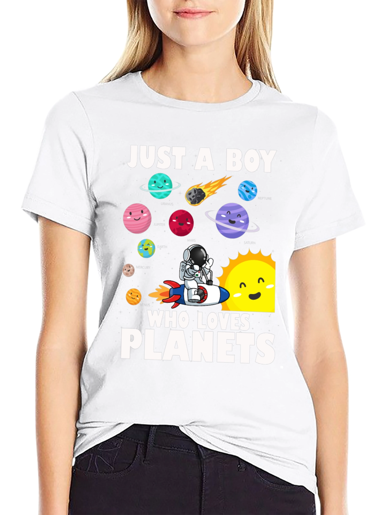 Just A Boy Who Loves Planets T-Shirt