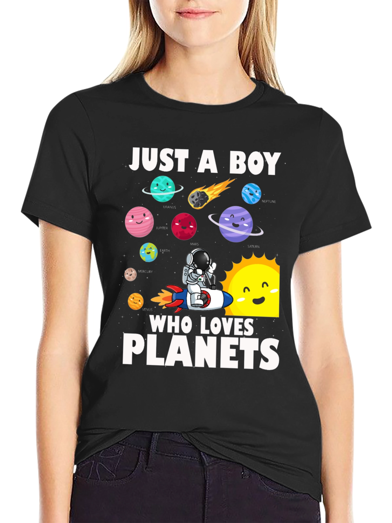 Just A Boy Who Loves Planets T-Shirt