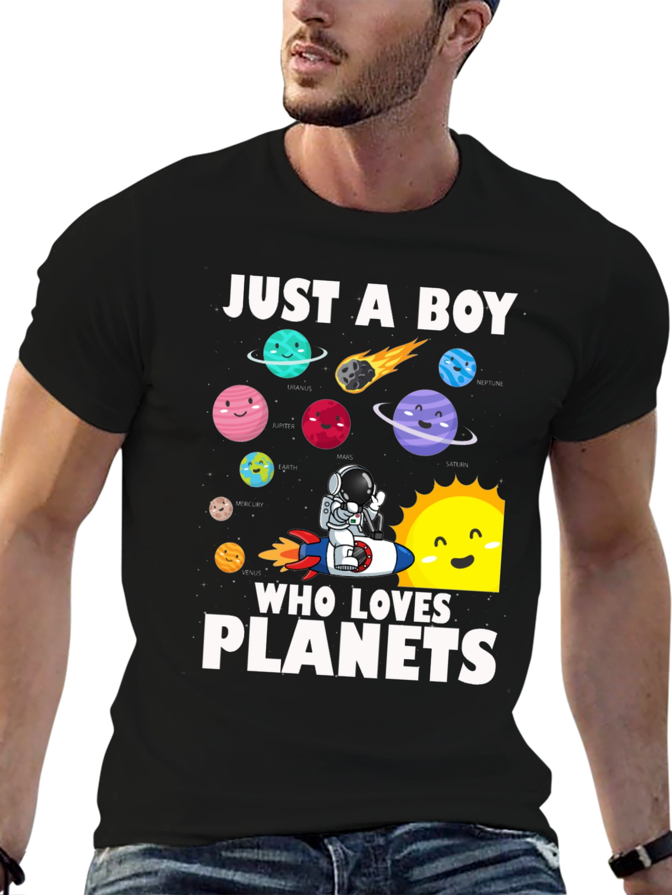 Just A Boy Who Loves Planets T-Shirt