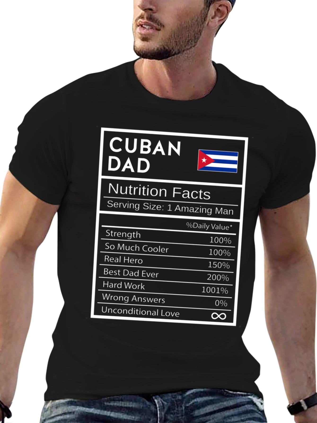 Cuban Dad Nutrition Facts T-Shirt