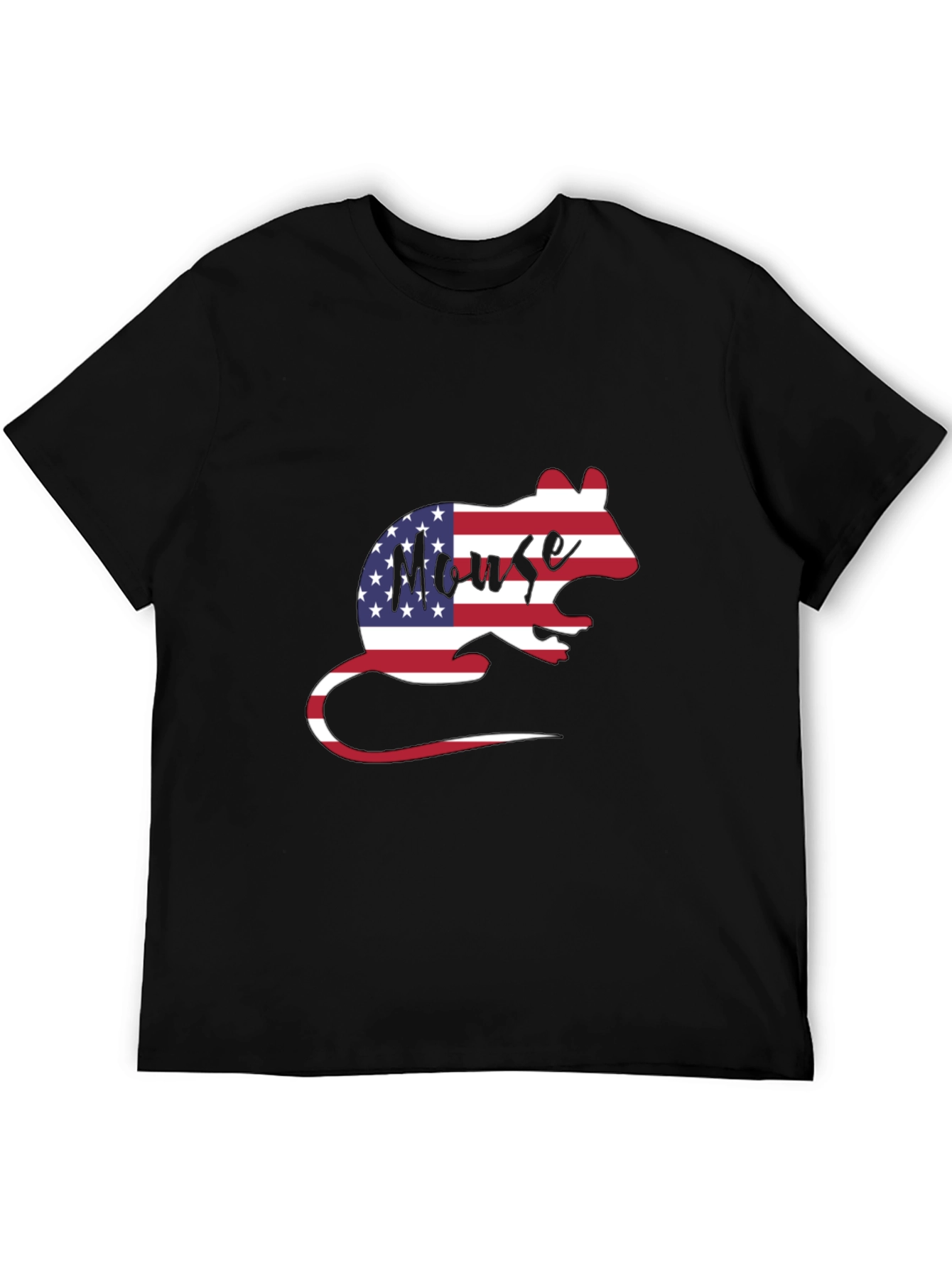 American Flag Mouse Graphic T-Shirt