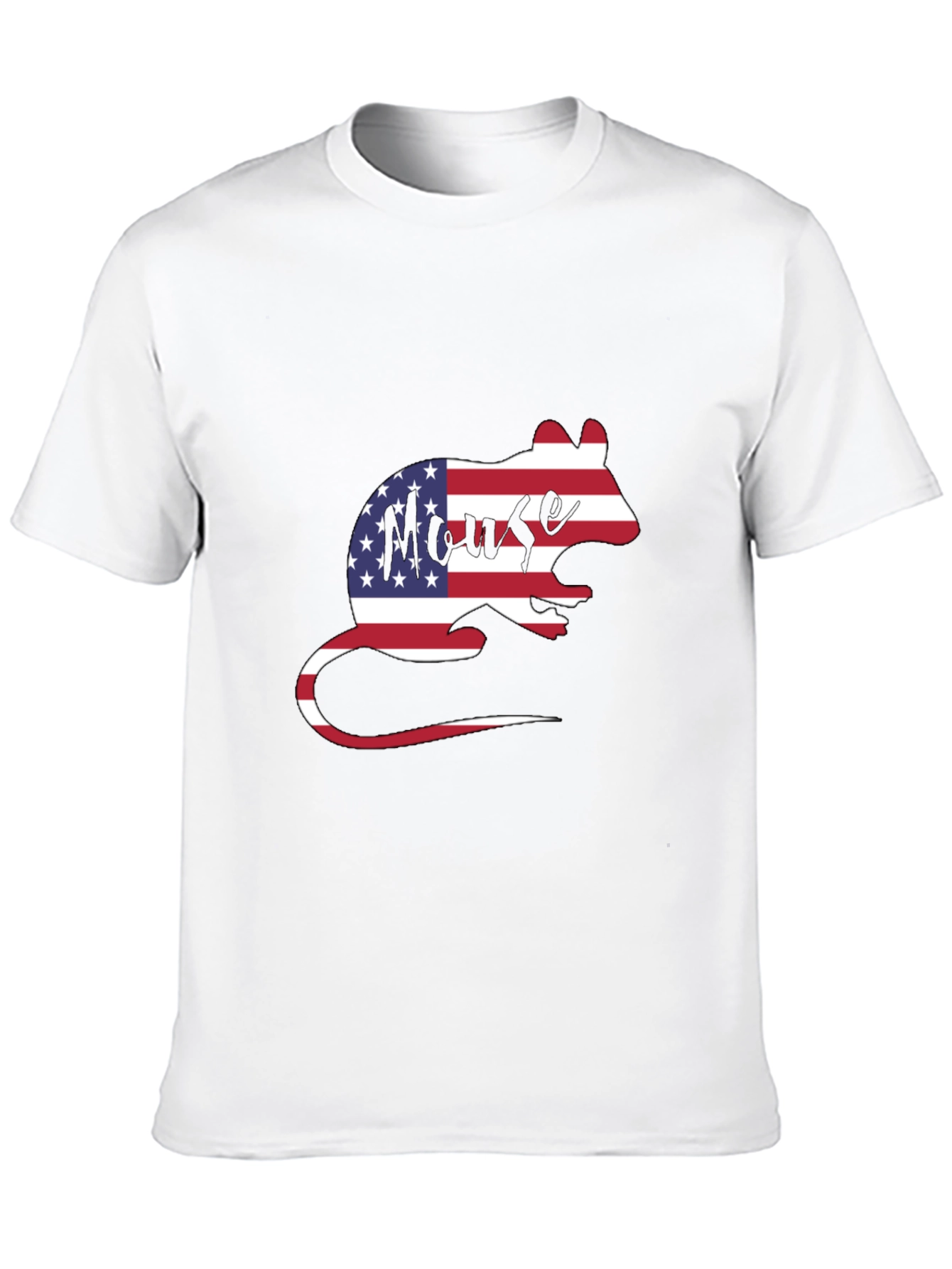American Flag Mouse Graphic T-Shirt