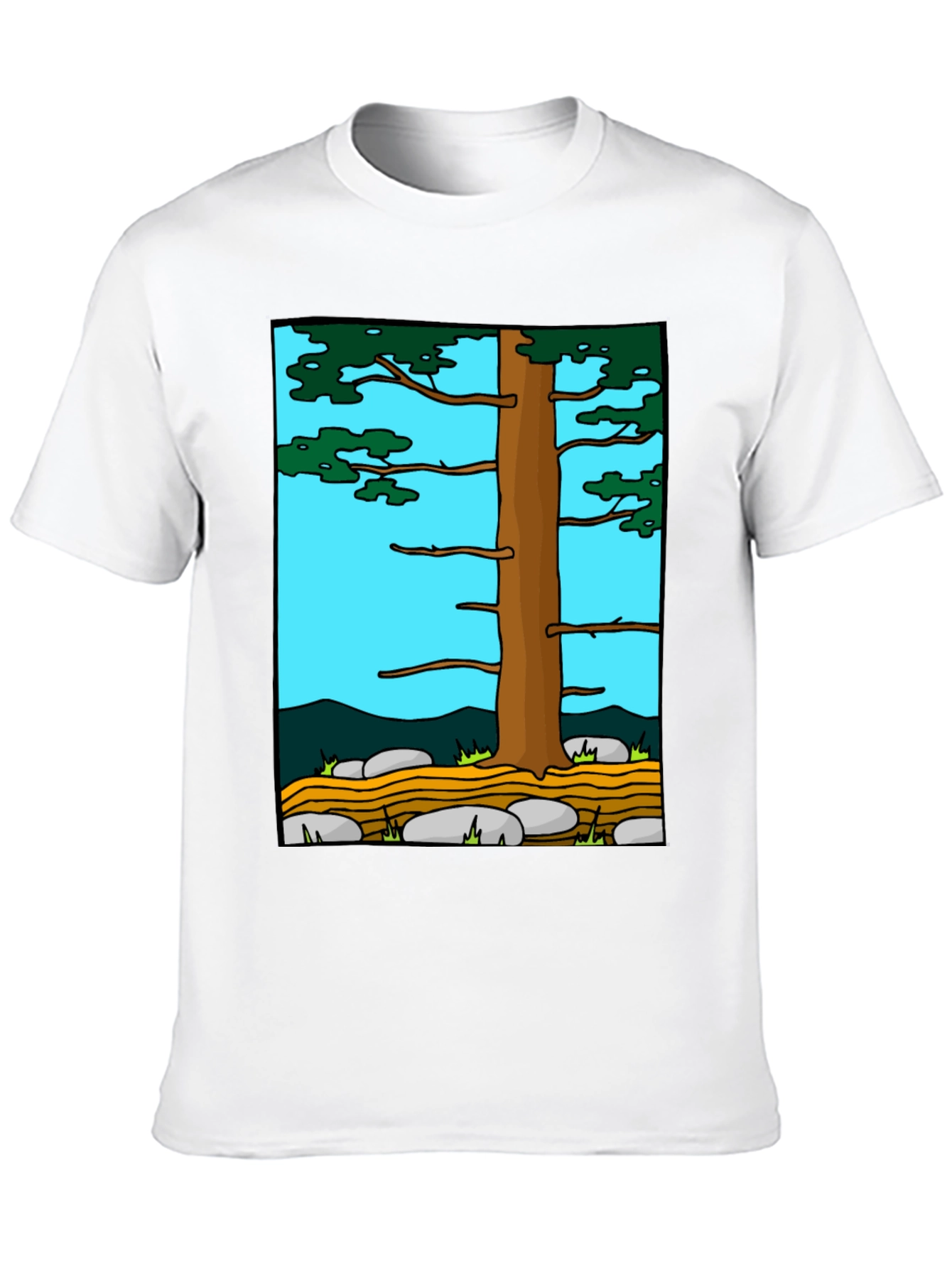 Nature Tree Graphic Tee - Black