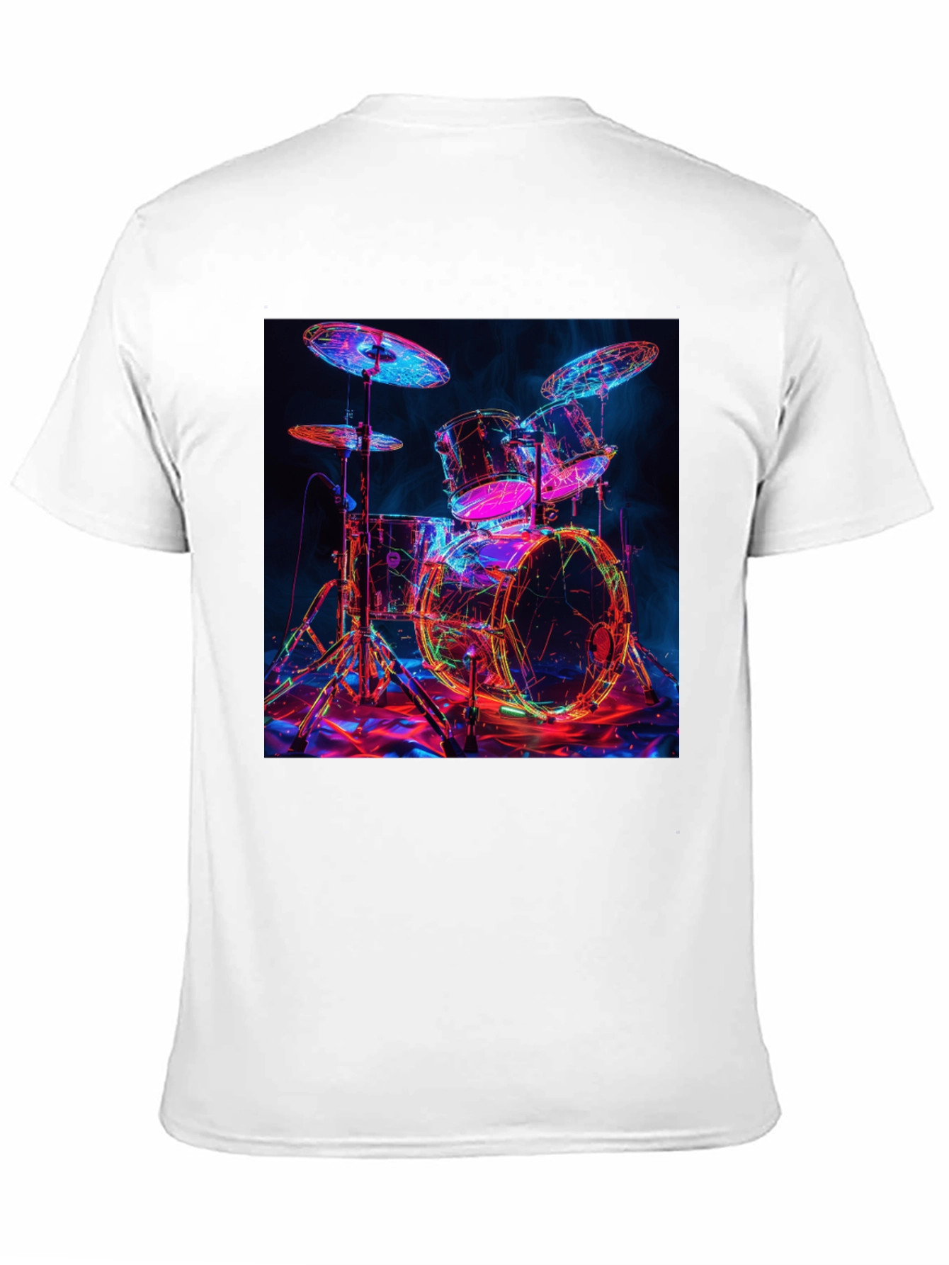 Neon Drum Kit Graphic T-Shirt
