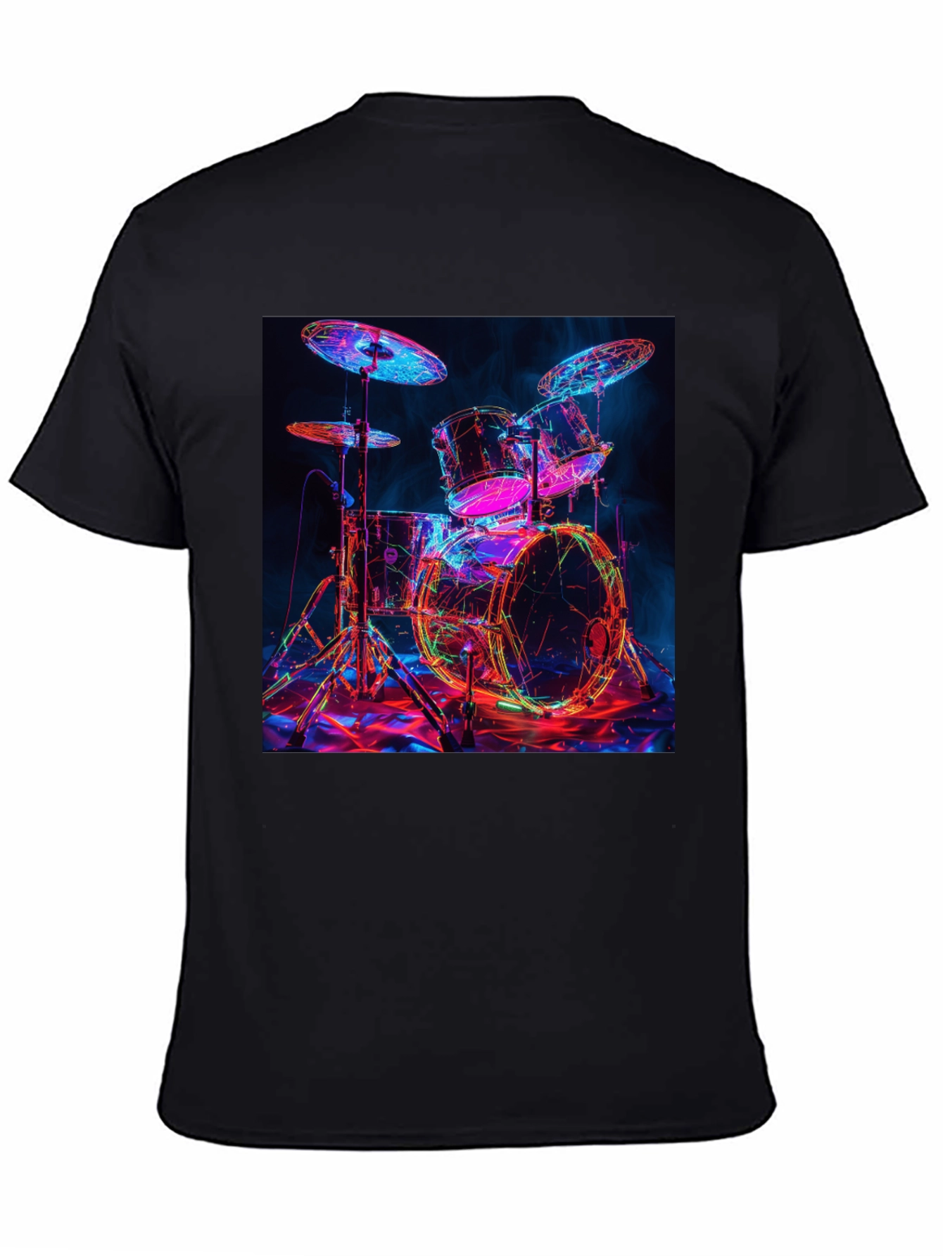 Neon Drum Kit Graphic T-Shirt