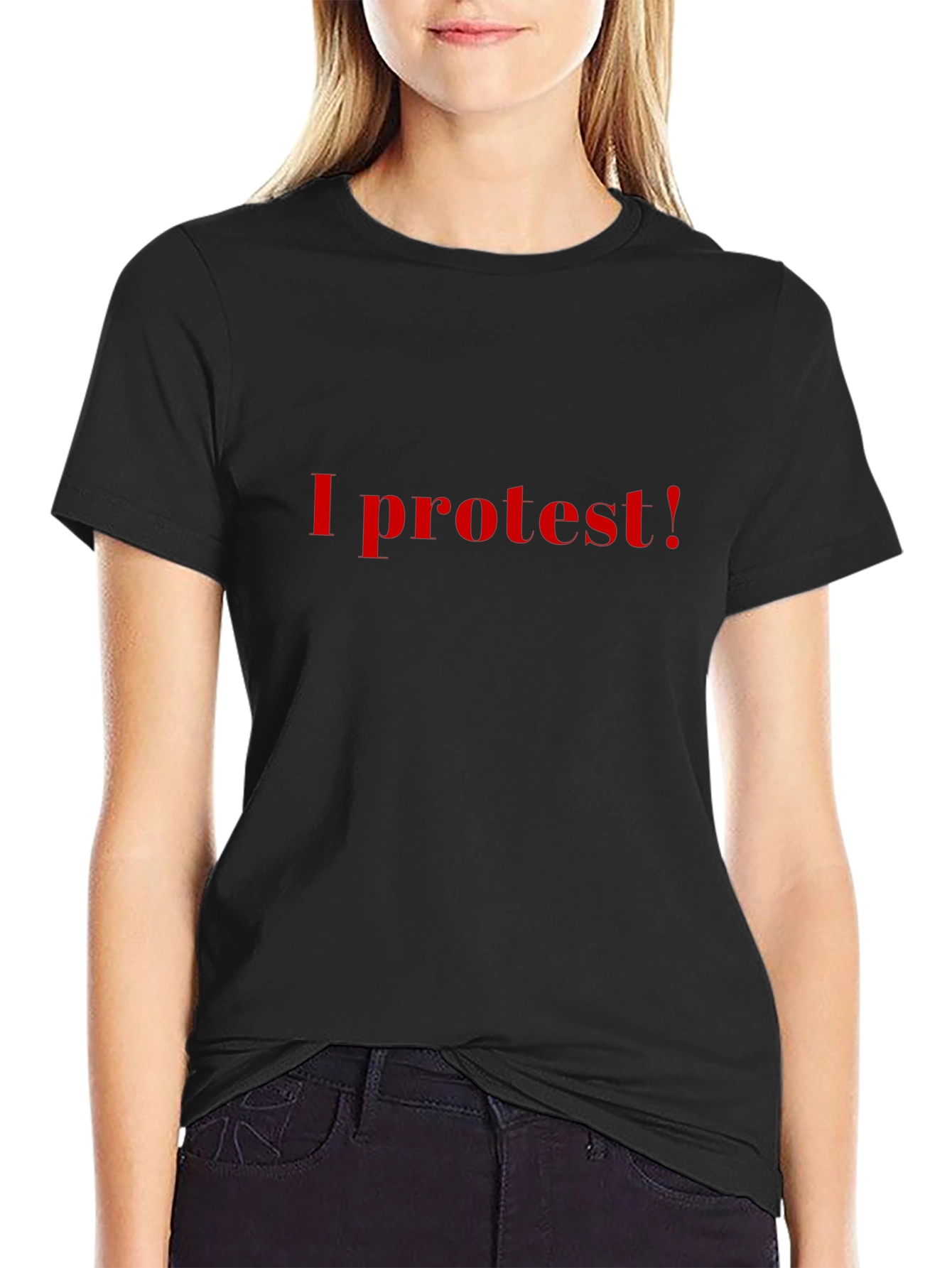 I Protest! Black Graphic Tee