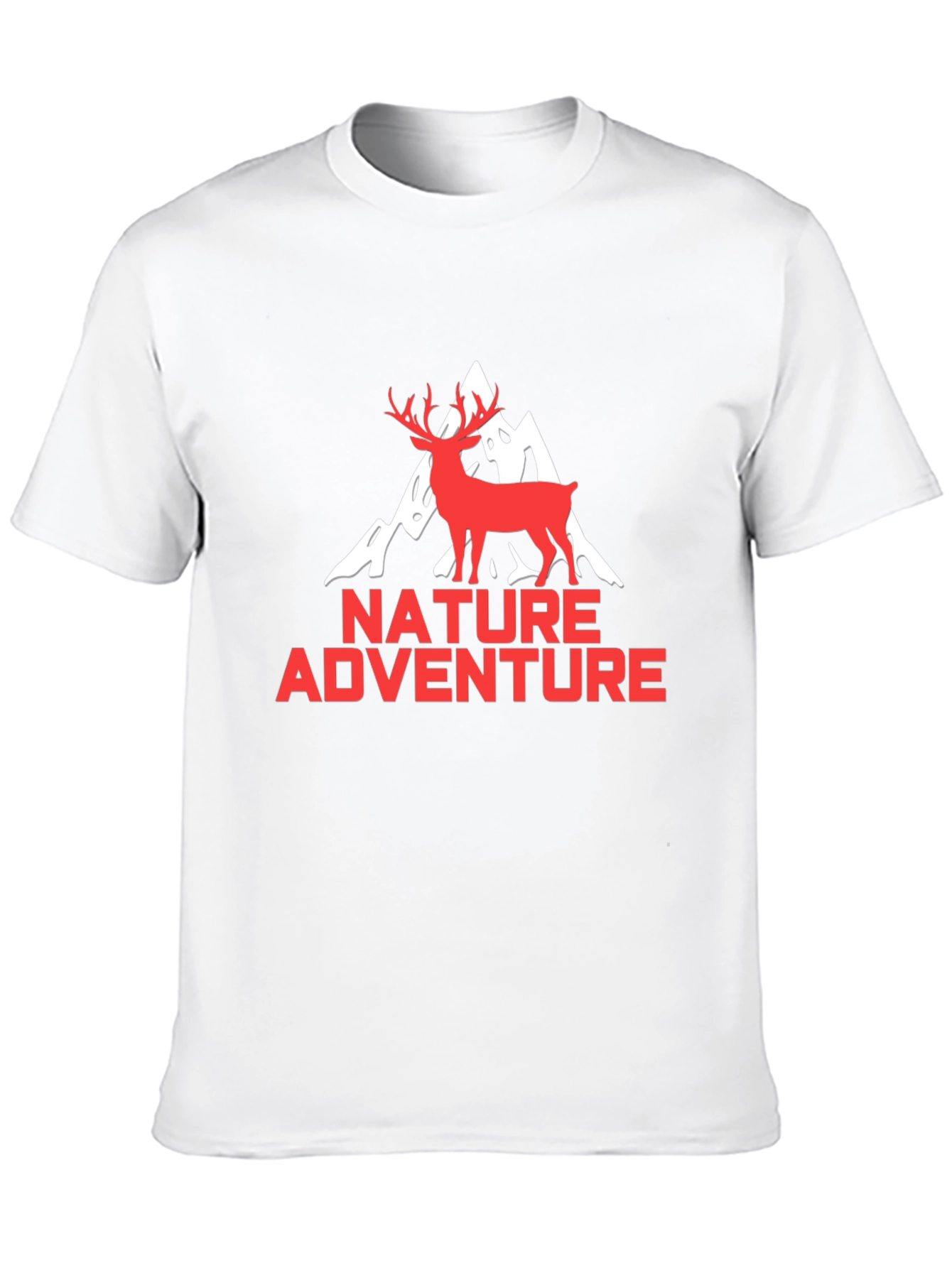 Nature Adventure Graphic Tee - Black Deer Mountain Shirt