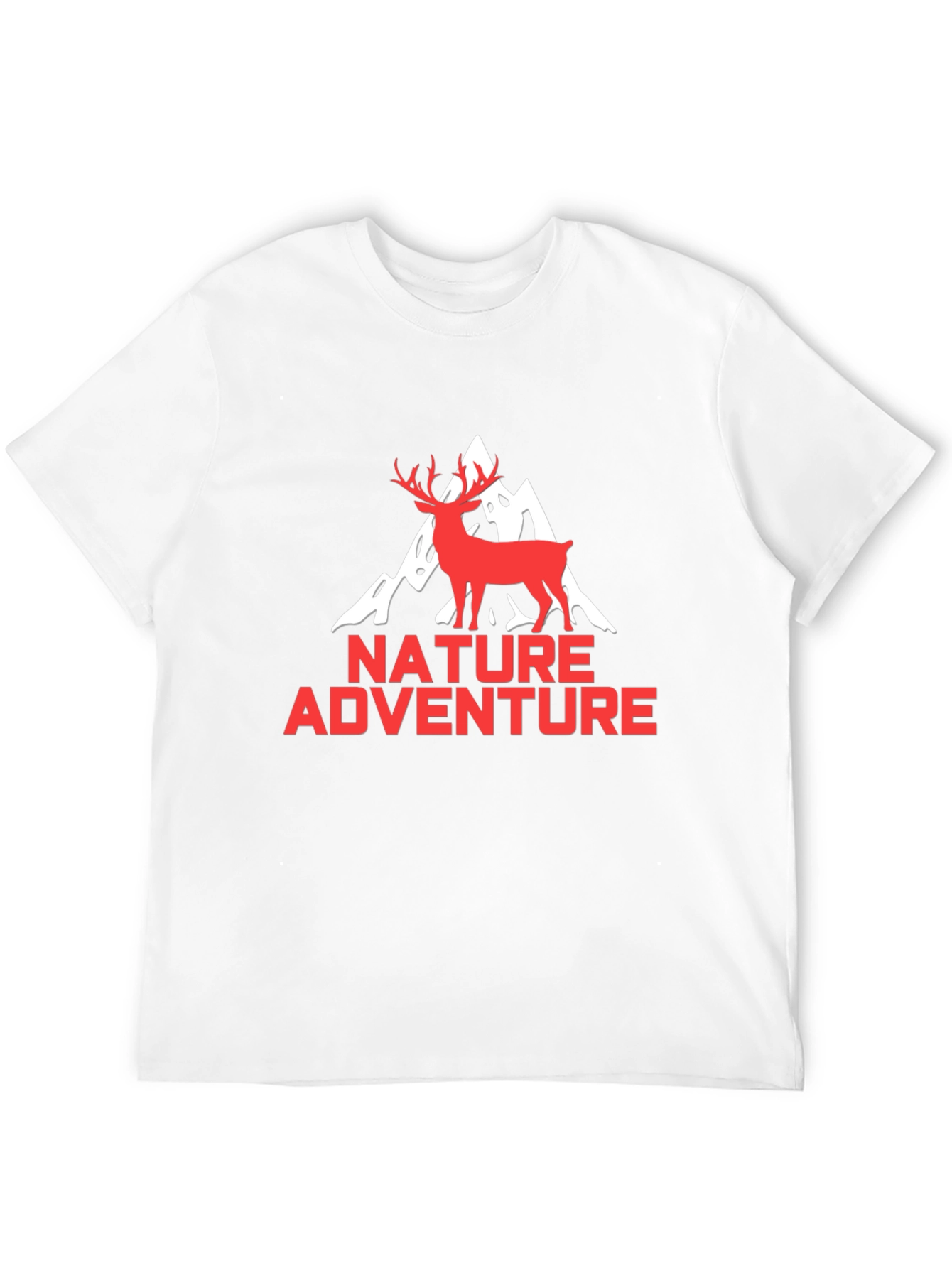 Nature Adventure Graphic Tee - Black Deer Mountain Shirt