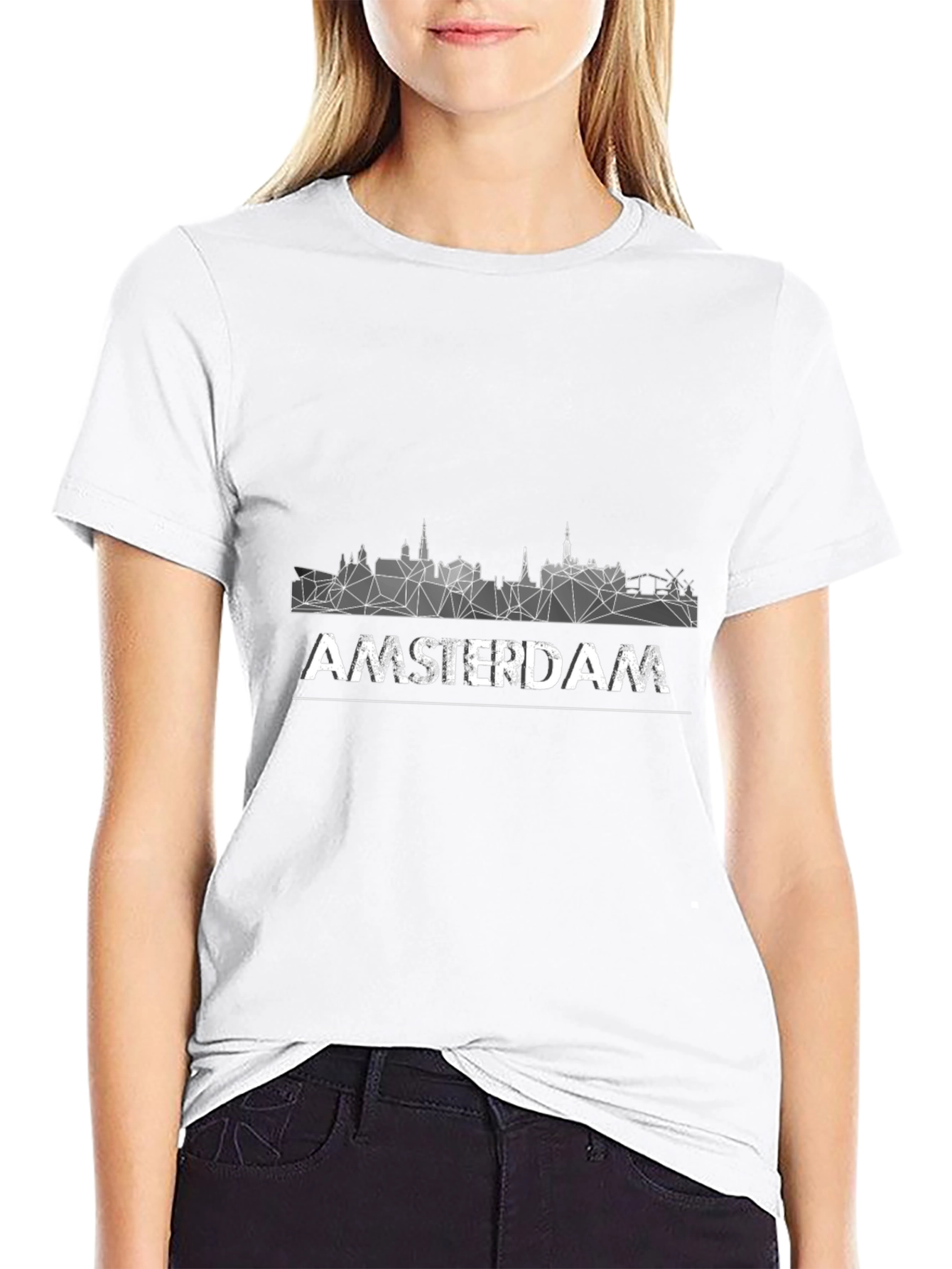 Amsterdam Skyline Geometric Graphic Tee