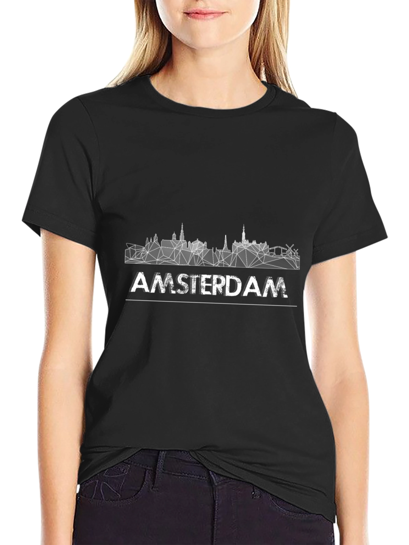 Amsterdam Skyline Geometric Graphic Tee