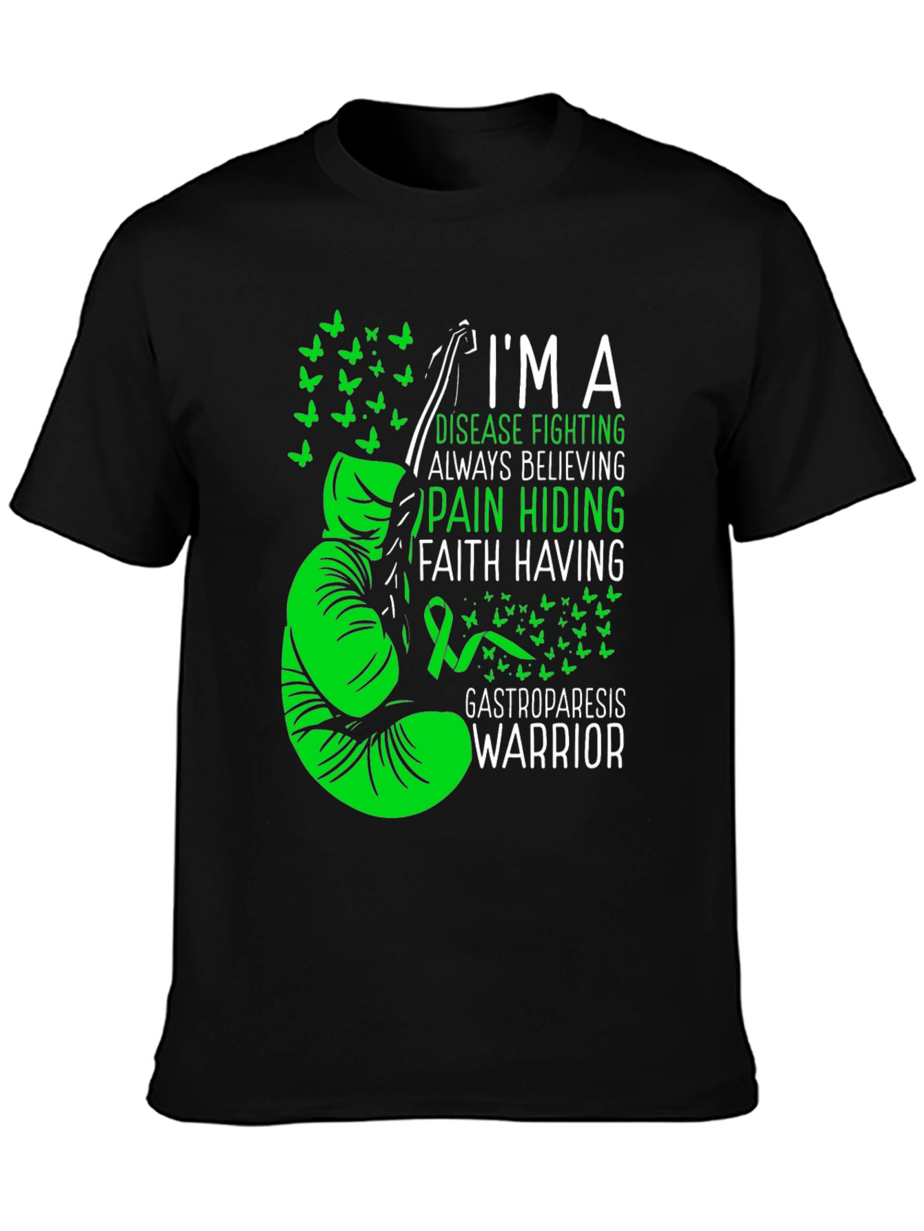 Gastroparesis Warrior T-Shirt: Disease Fighting Faith Having