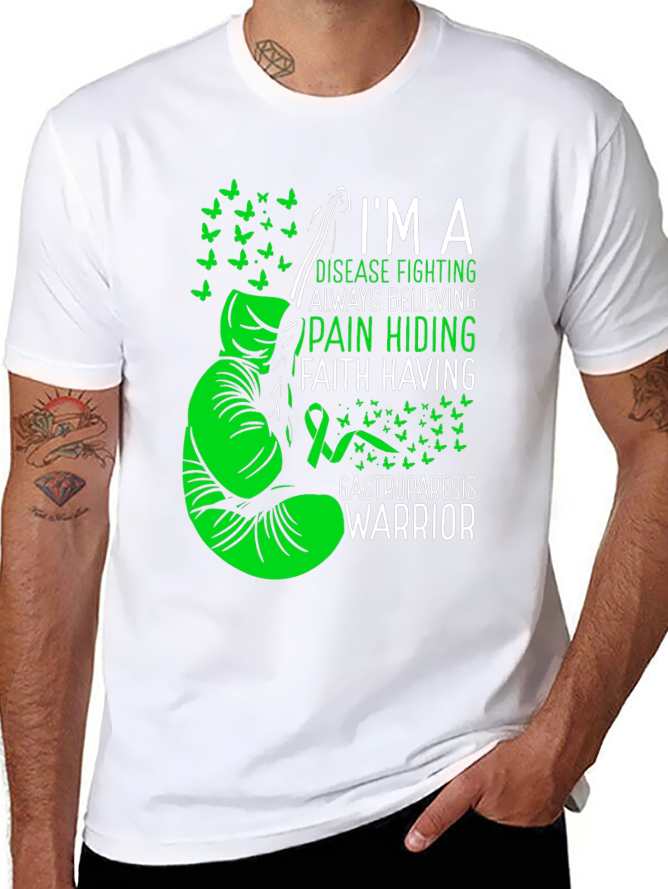 Gastroparesis Warrior T-Shirt: Disease Fighting Faith Having