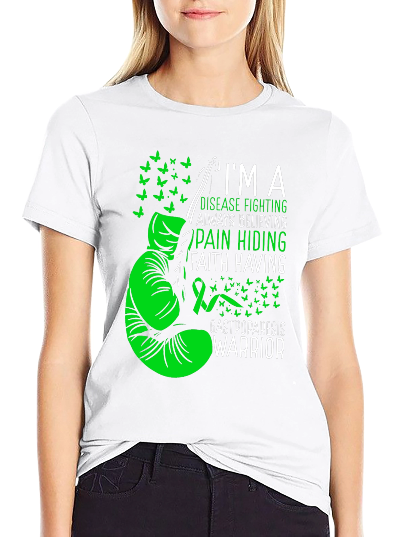 Gastroparesis Warrior T-Shirt: Disease Fighting Faith Having