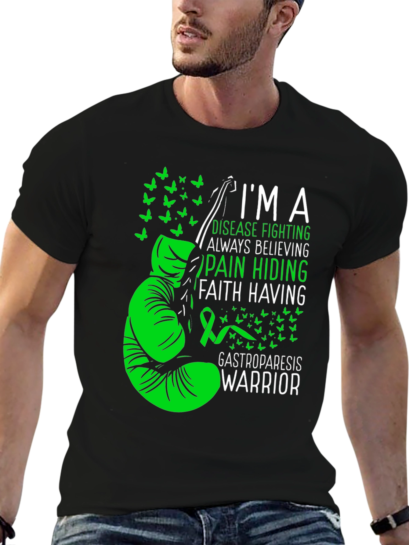 Gastroparesis Warrior T-Shirt: Disease Fighting Faith Having