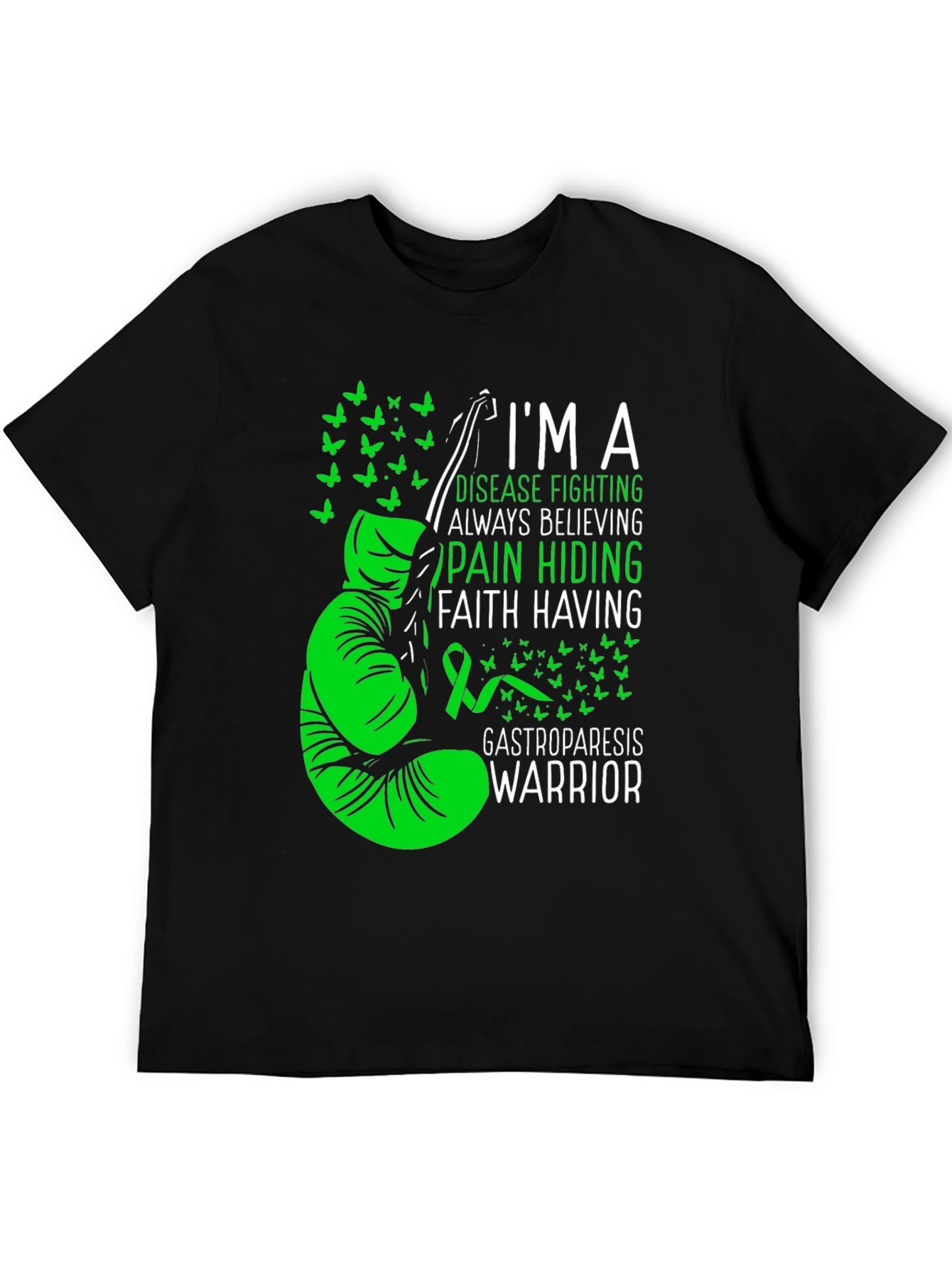Gastroparesis Warrior T-Shirt: Disease Fighting Faith Having