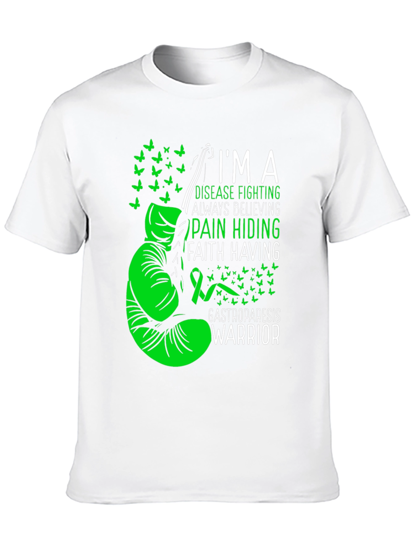 Gastroparesis Warrior T-Shirt: Disease Fighting Faith Having