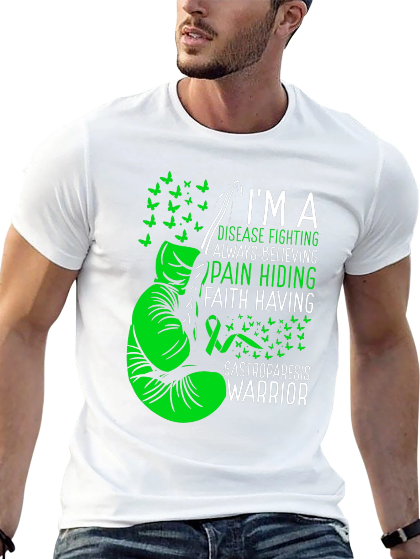 Gastroparesis Warrior T-Shirt: Disease Fighting Faith Having