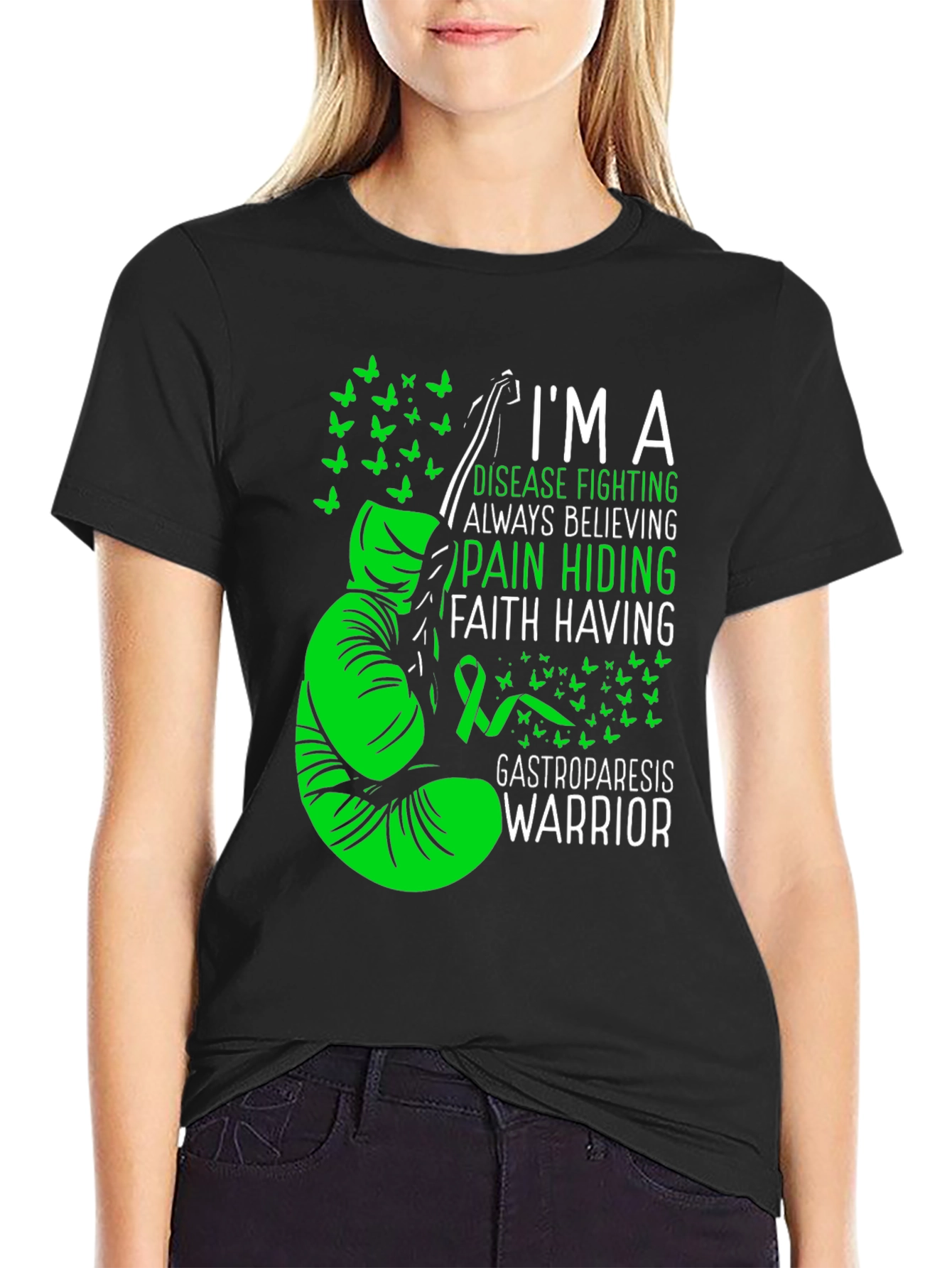 Gastroparesis Warrior T-Shirt: Disease Fighting Faith Having
