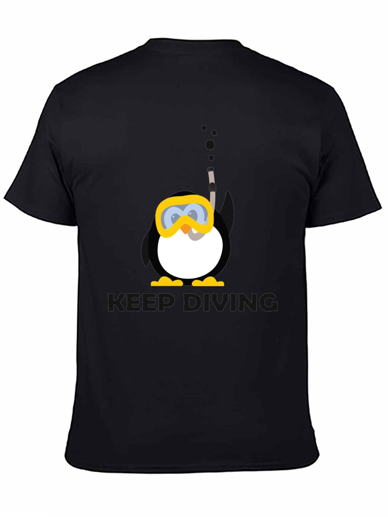 Scuba Penguin Graphic Tee - Black