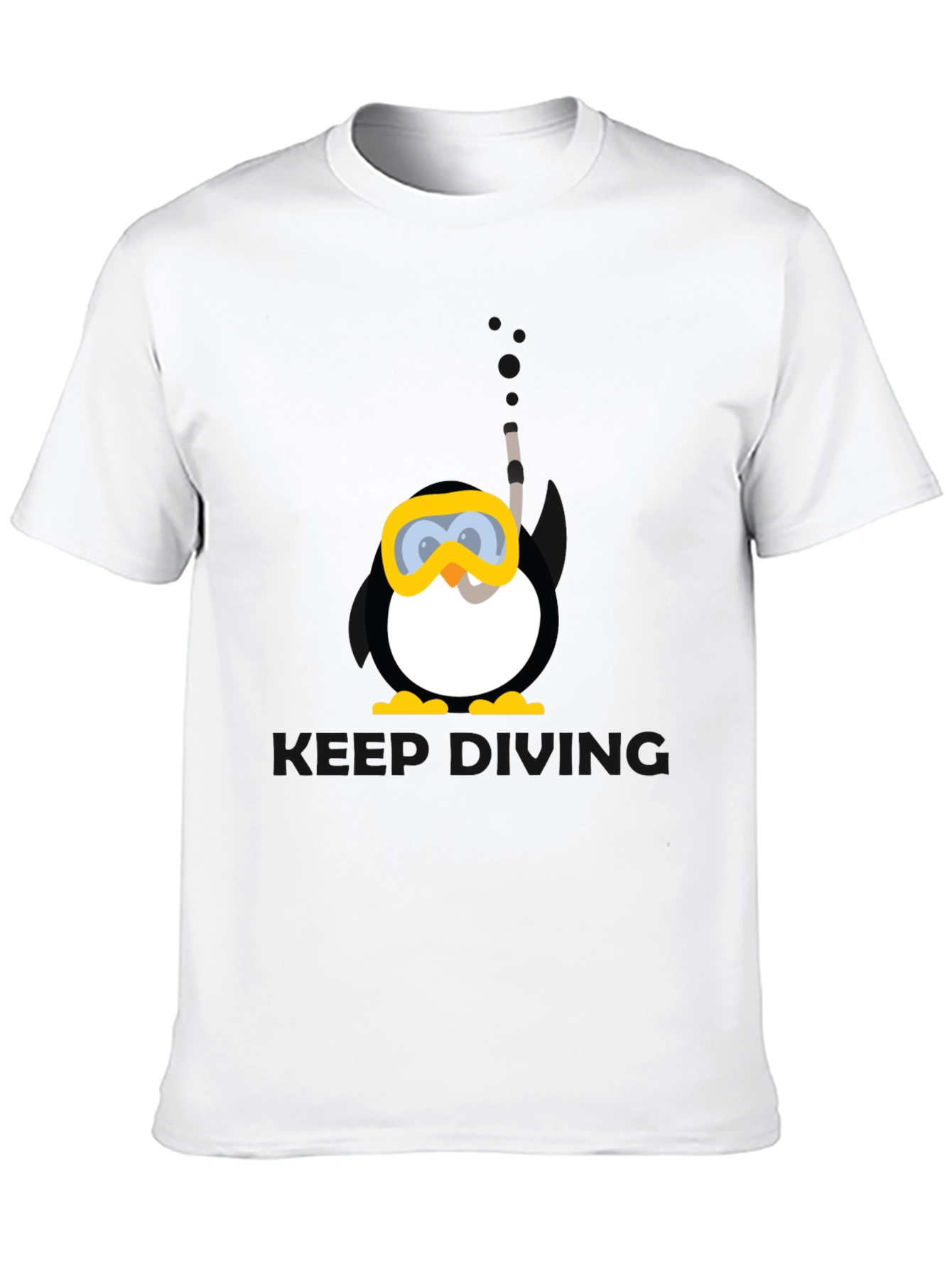 Scuba Penguin Graphic Tee - Black