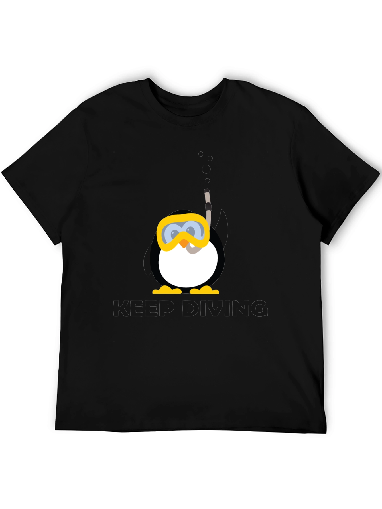 Scuba Penguin Graphic Tee - Black