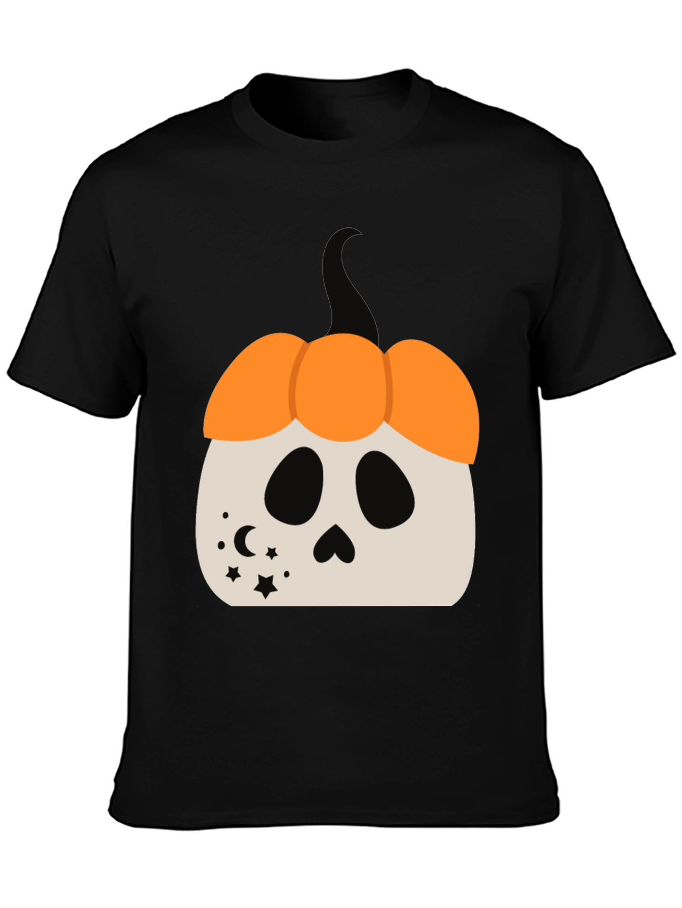 Halloween Pumpkin Skull Graphic Tee