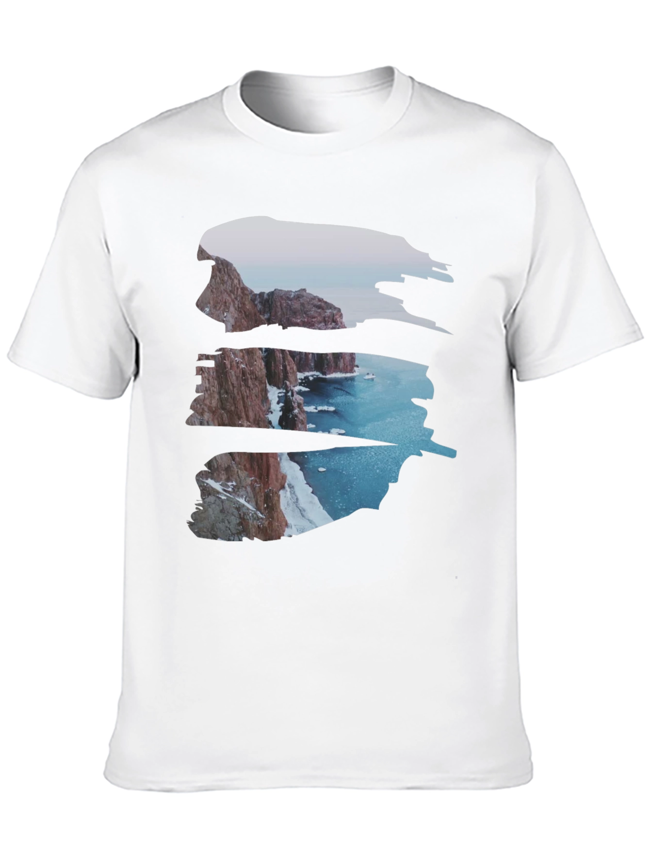 Cliffside Vista Graphic Tee - Coastal Scene Shirt