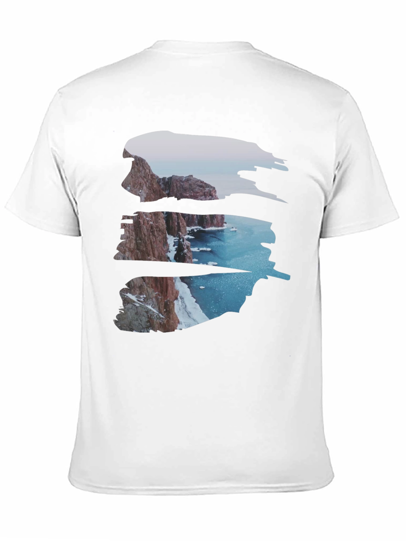 Cliffside Vista Graphic Tee - Coastal Scene Shirt