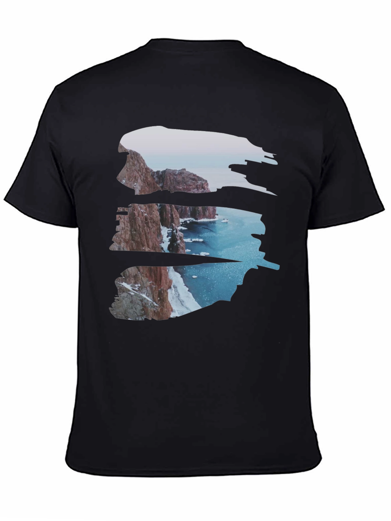 Cliffside Vista Graphic Tee - Coastal Scene Shirt