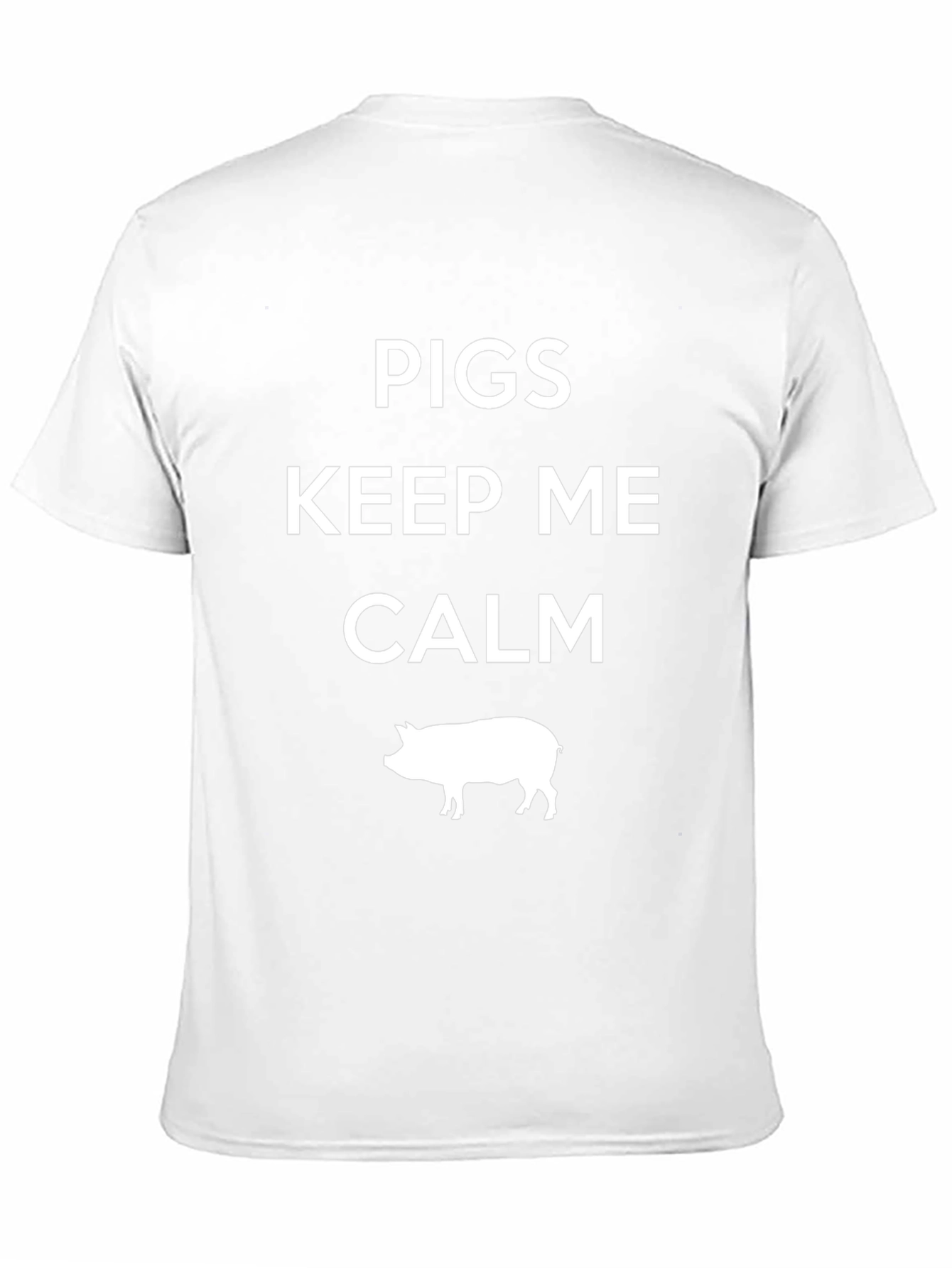 Pigs Keep Me Calm Black Graphic T-Shirt