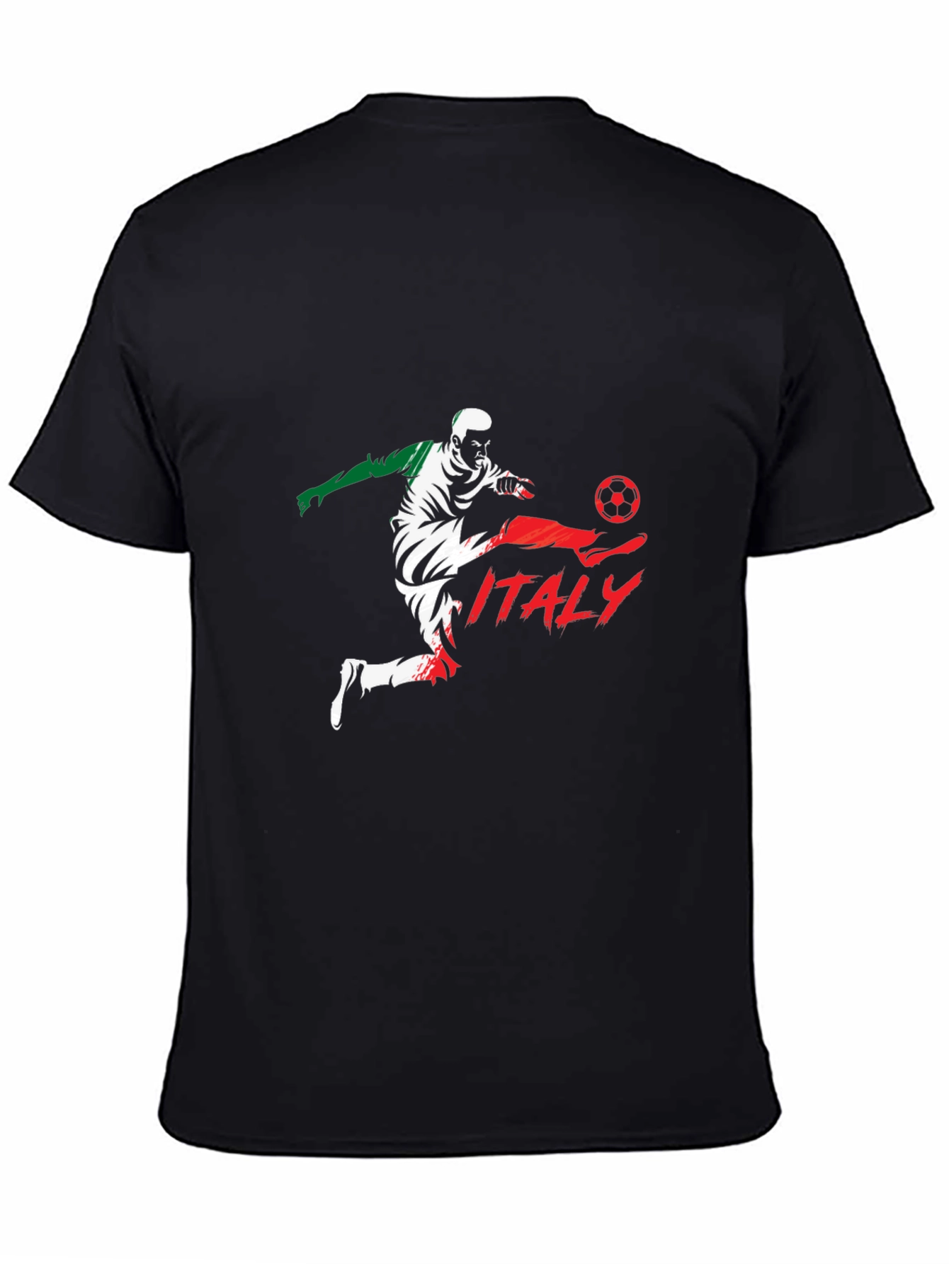 Italy Soccer Fan T-Shirt - Black Graphic Tee