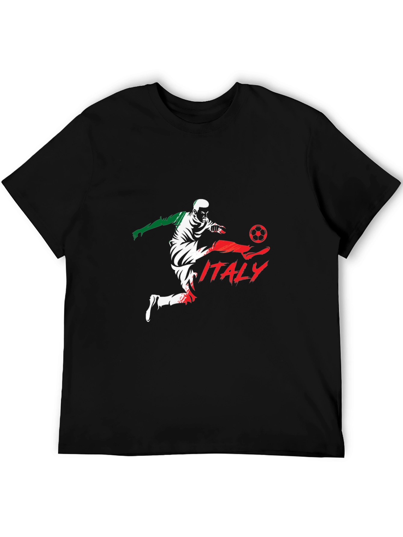 Italy Soccer Fan T-Shirt - Black Graphic Tee