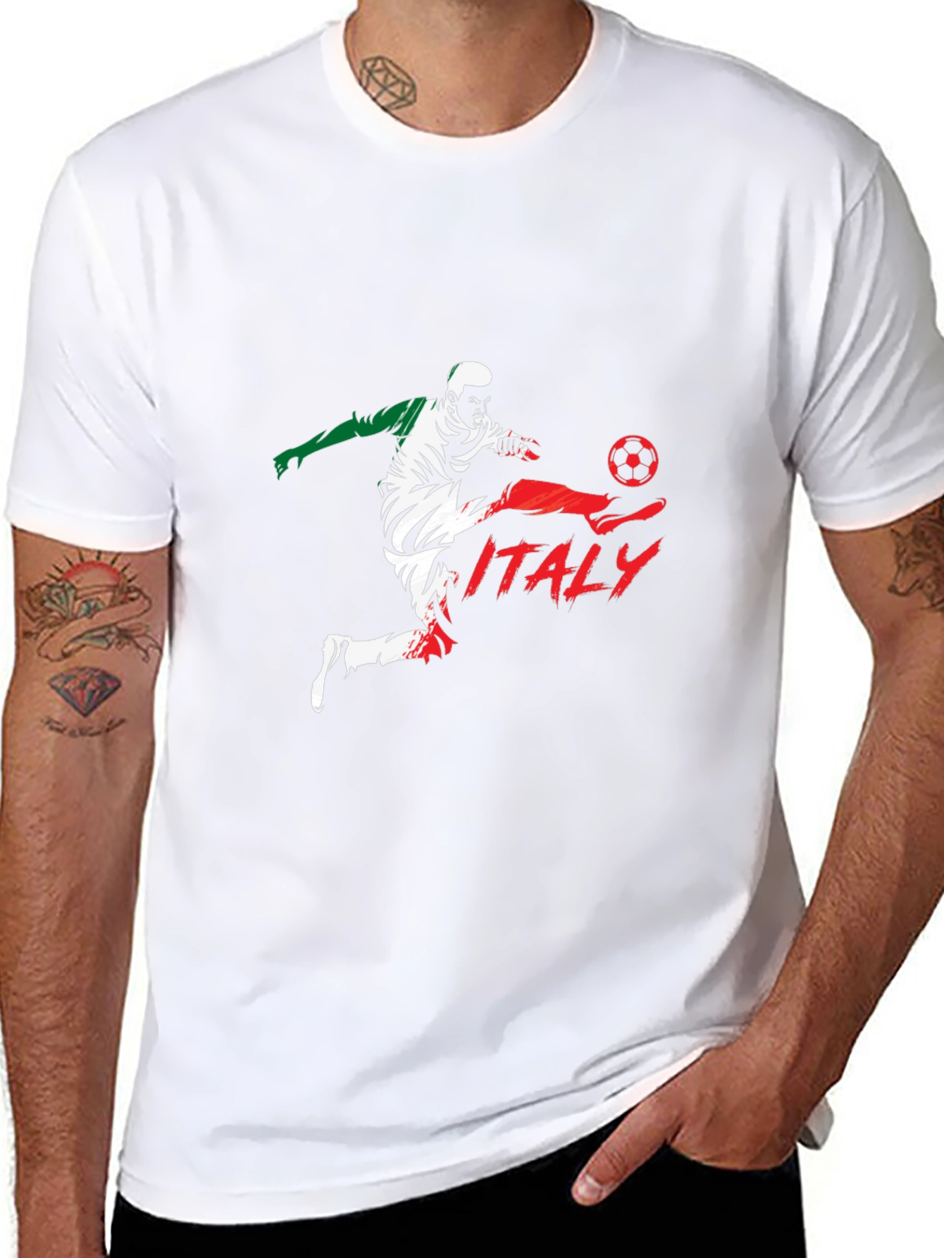 Italy Soccer Fan T-Shirt - Black Graphic Tee