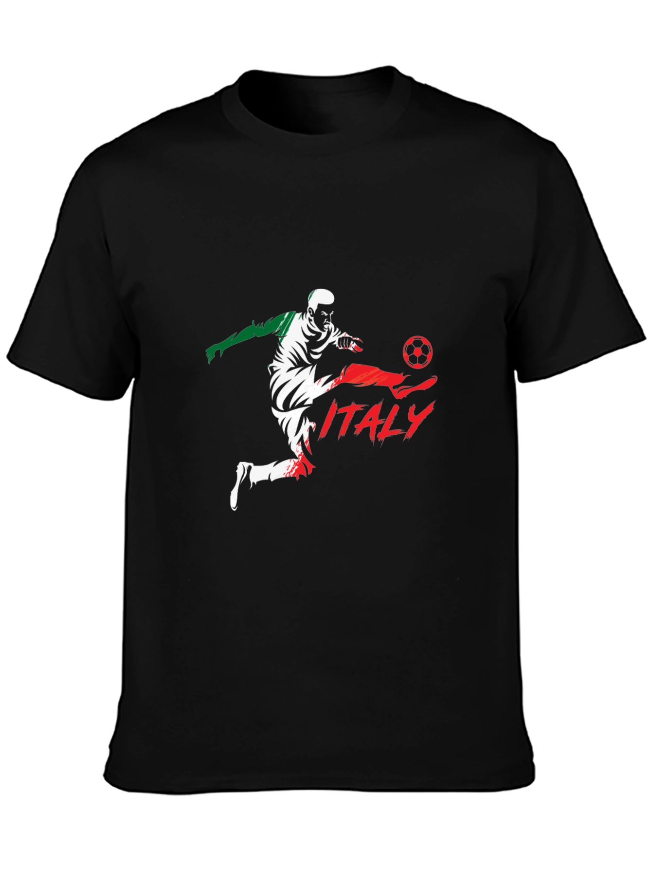 Italy Soccer Fan T-Shirt - Black Graphic Tee