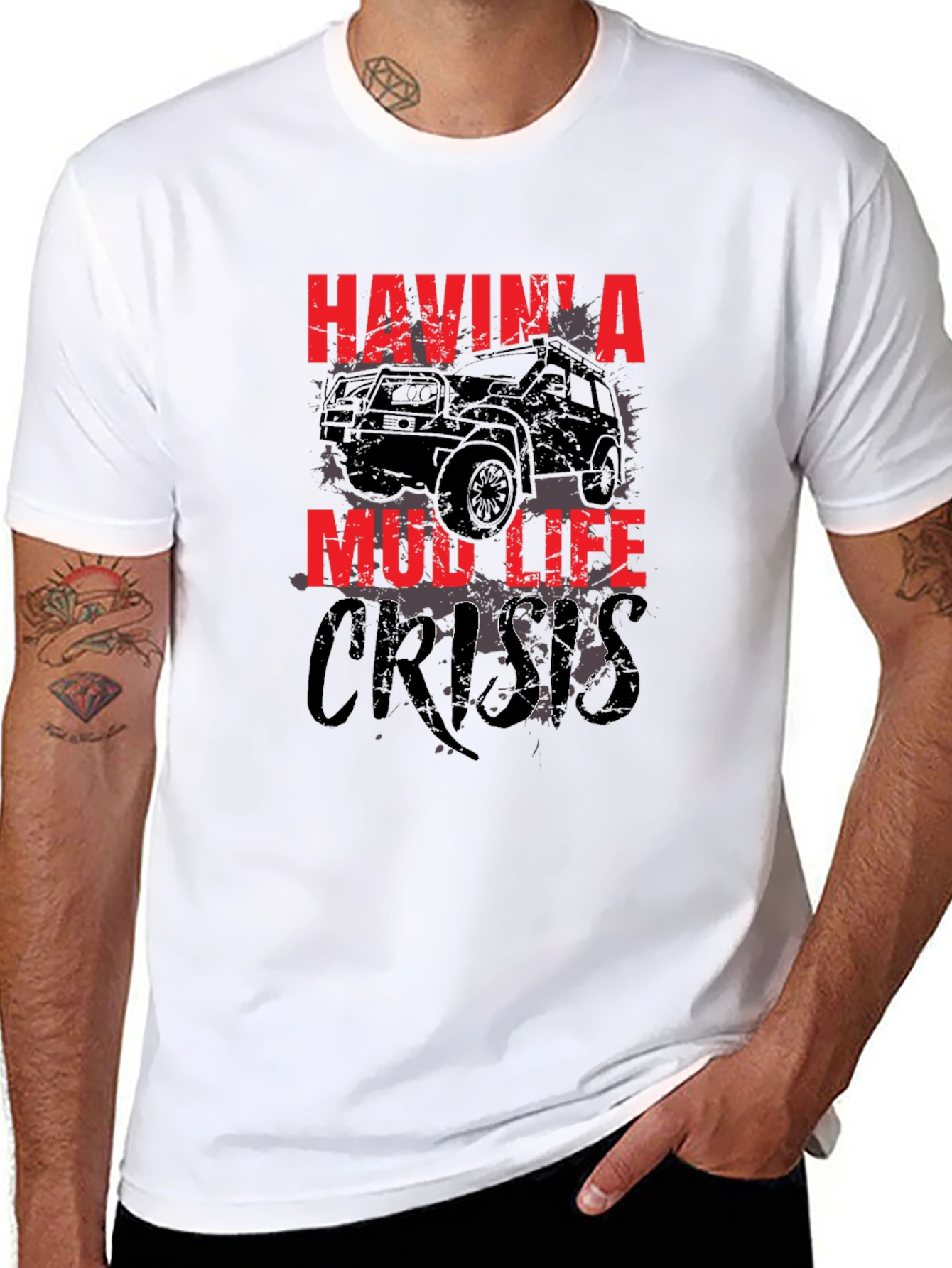 Mud Life Crisis Black T-Shirt for Off-Road Enthusiasts