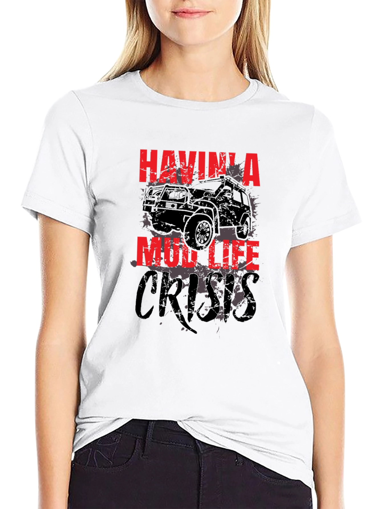 Mud Life Crisis Black T-Shirt for Off-Road Enthusiasts