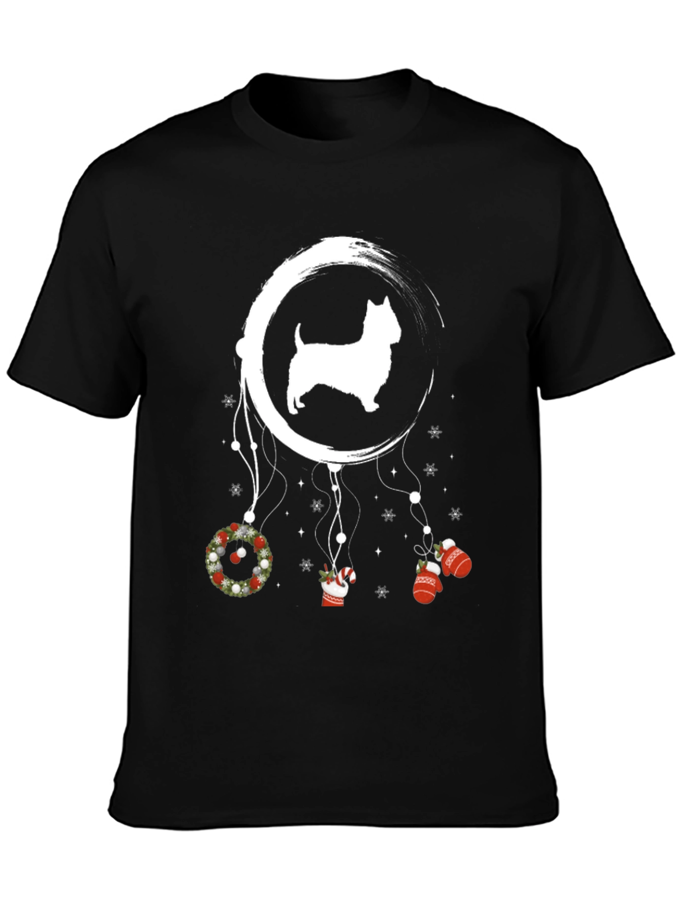 Dog Dream Catcher Graphic Tee - Festive Holiday Design