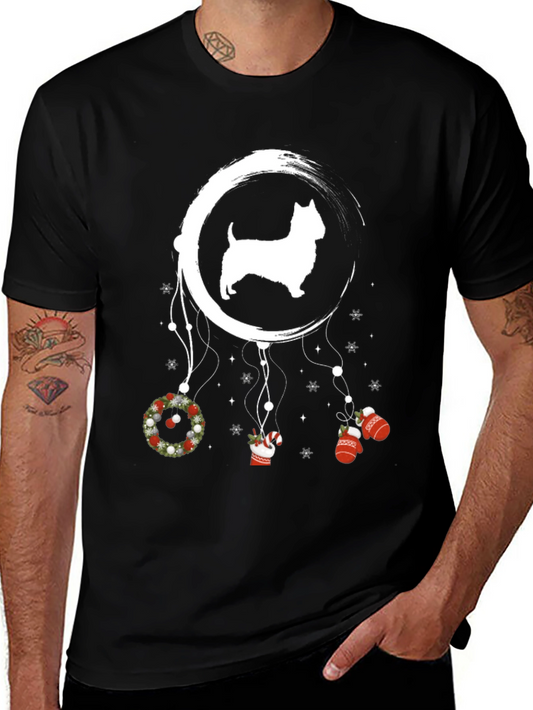 Dog Dream Catcher Graphic Tee - Festive Holiday Design