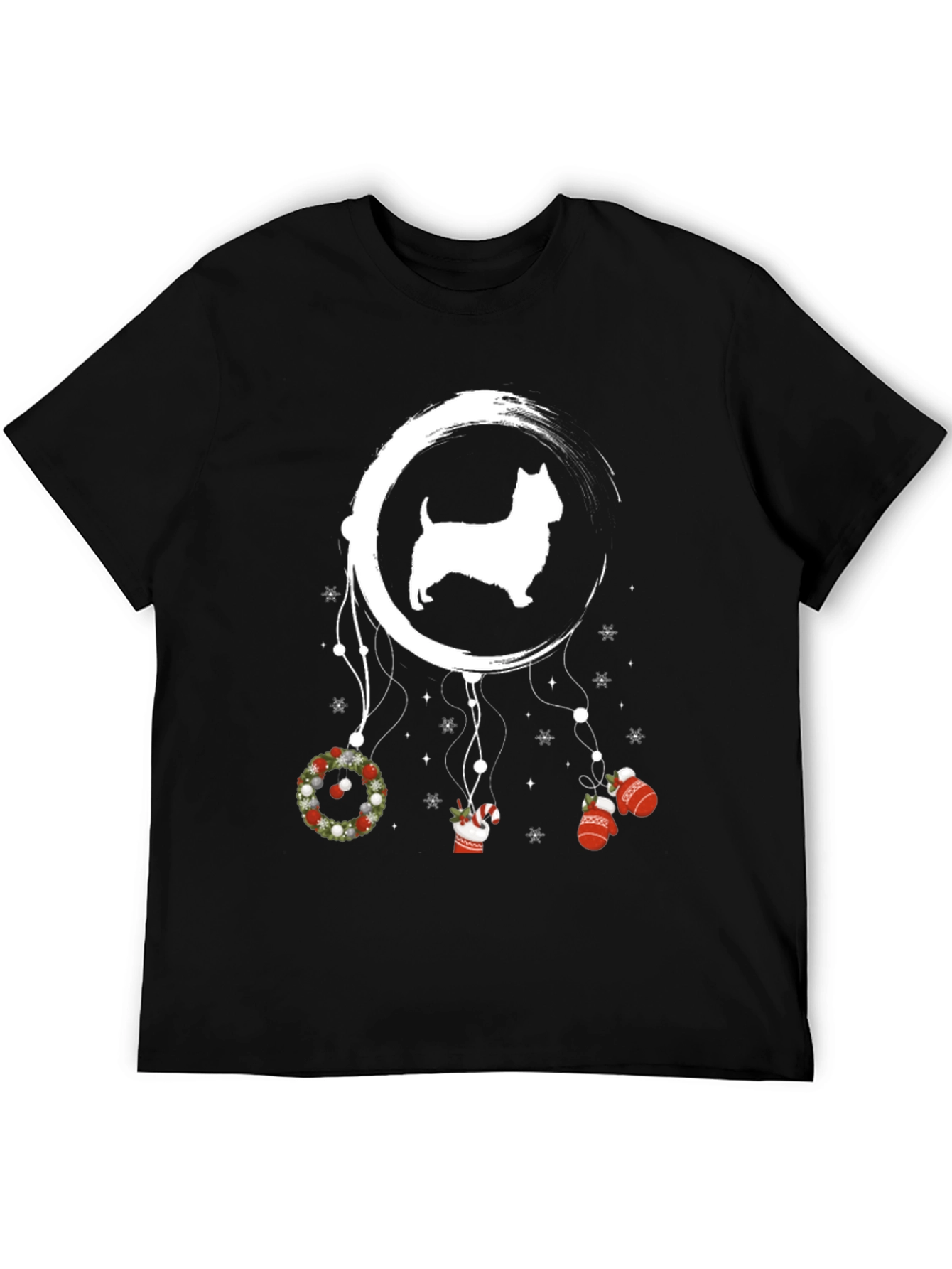 Dog Dream Catcher Graphic Tee - Festive Holiday Design