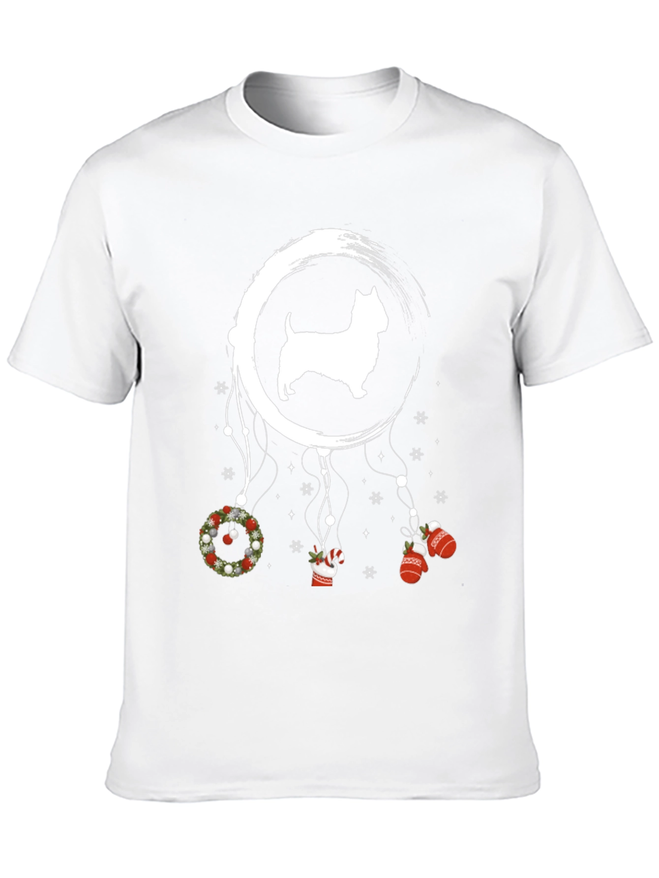 Dog Dream Catcher Graphic Tee - Festive Holiday Design