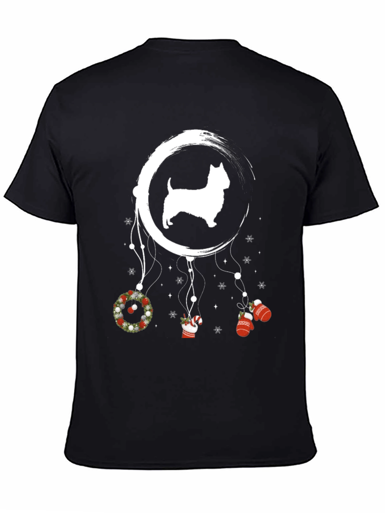 Dog Dream Catcher Graphic Tee - Festive Holiday Design