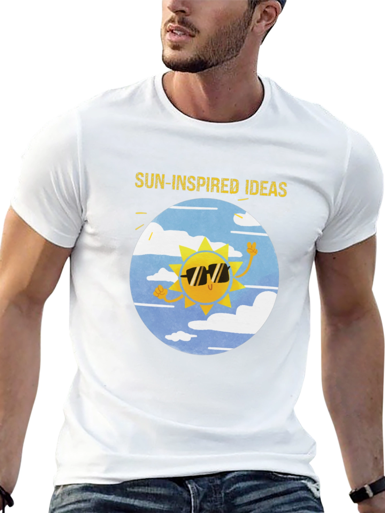 Sun-Inspired Ideas Black Graphic Tee