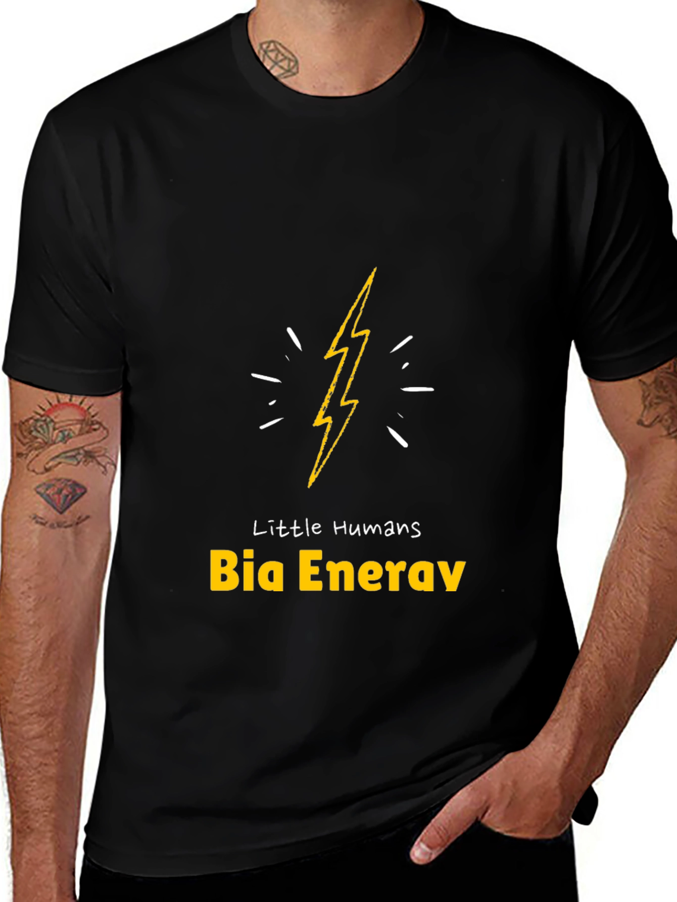 Little Humans Bia Energy Black Graphic Tee