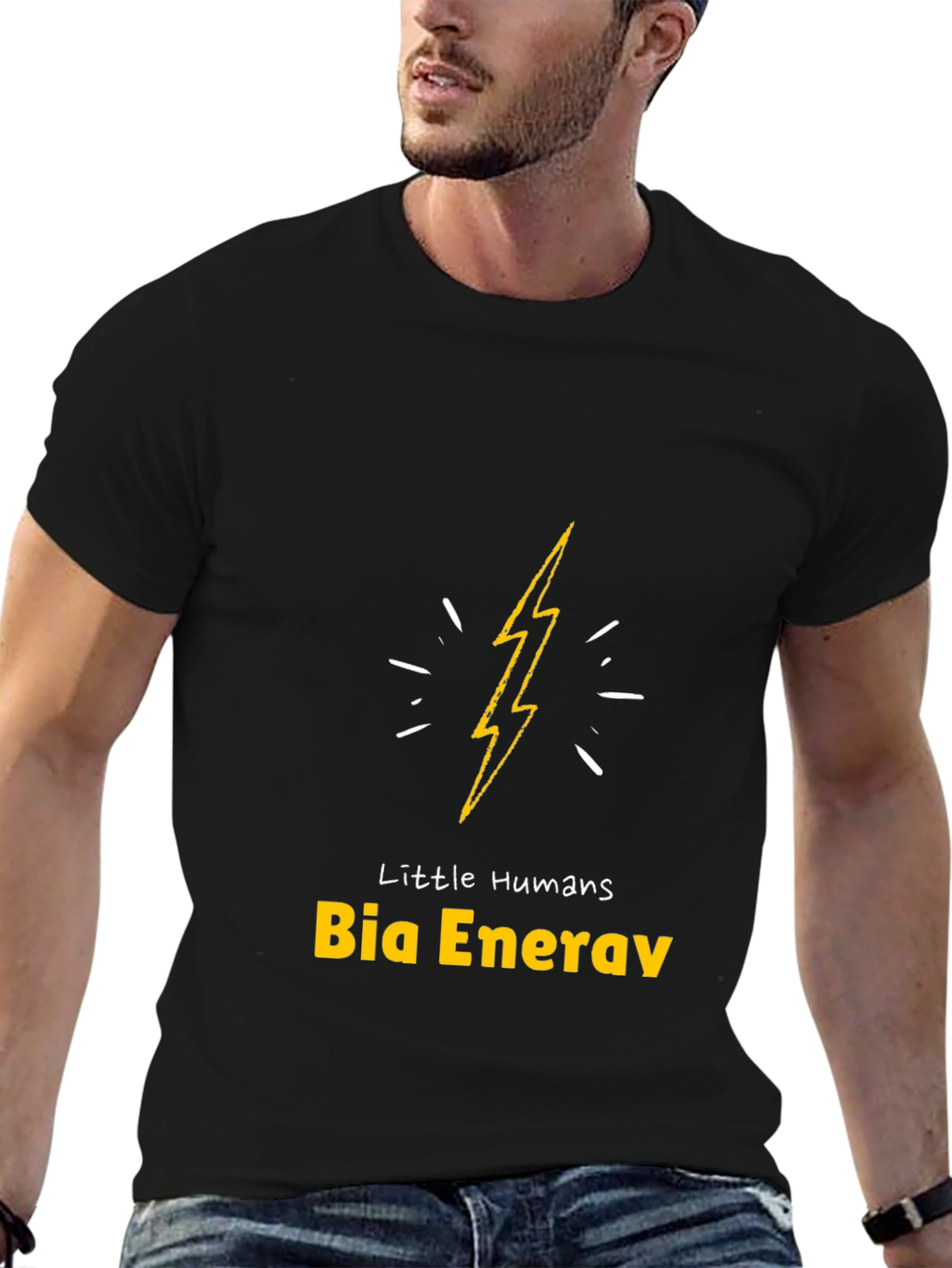 Little Humans Bia Energy Black Graphic Tee