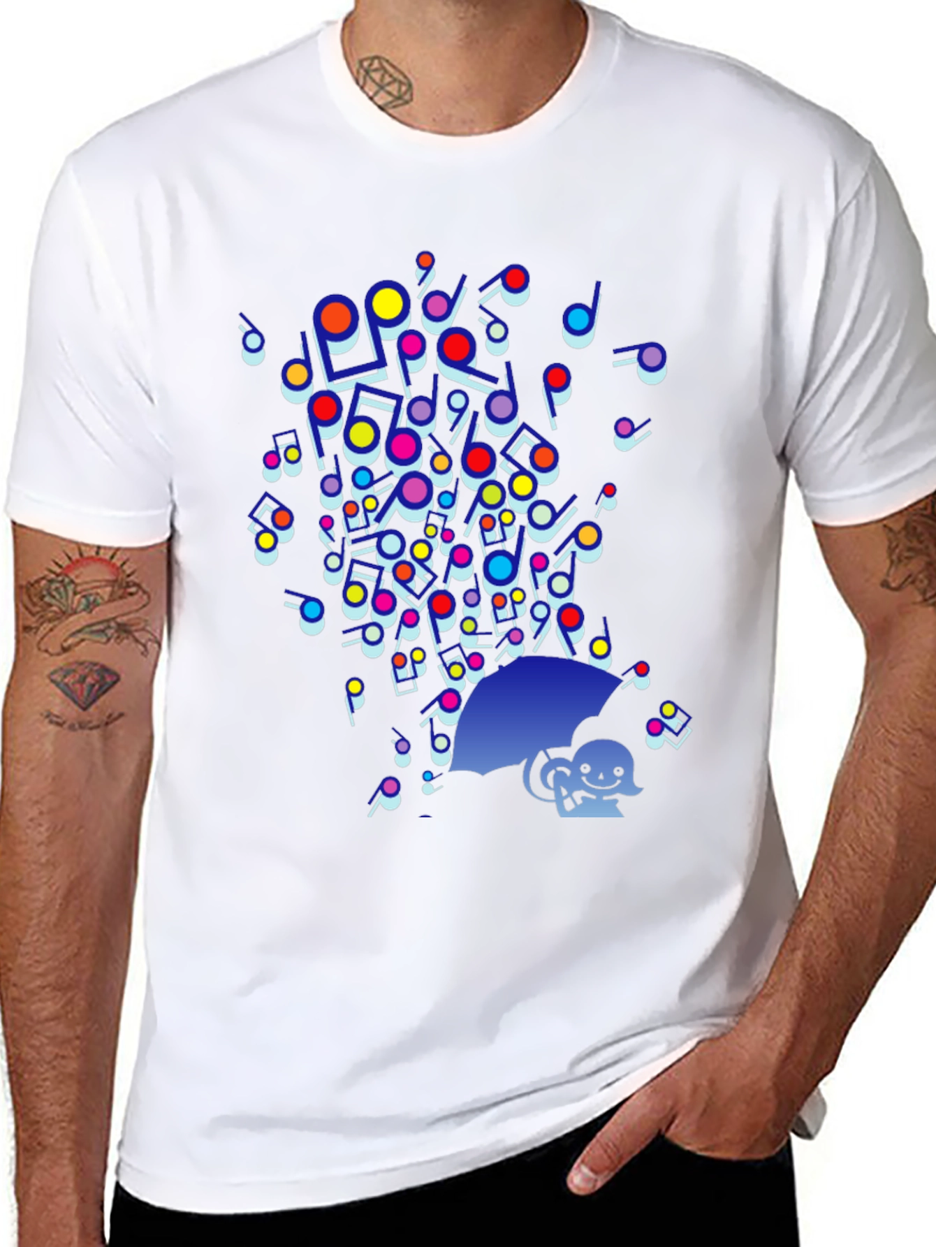 Music Notes Rain T-Shirt