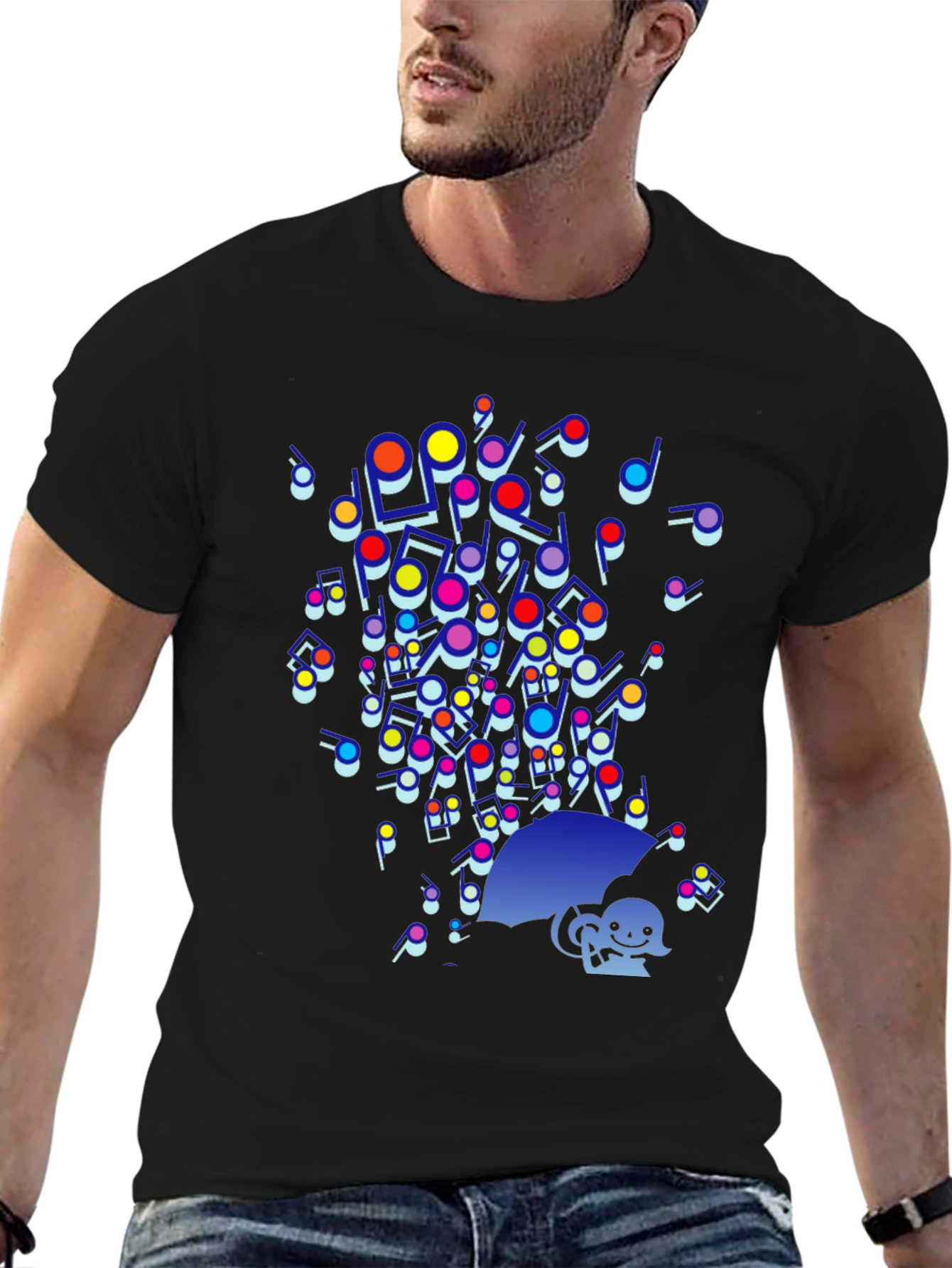 Music Notes Rain T-Shirt