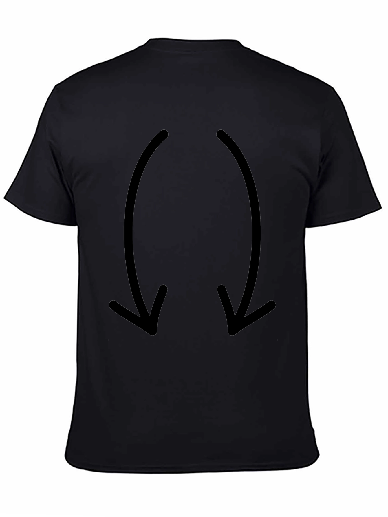 Mens Black Arrow Graphic T-Shirt