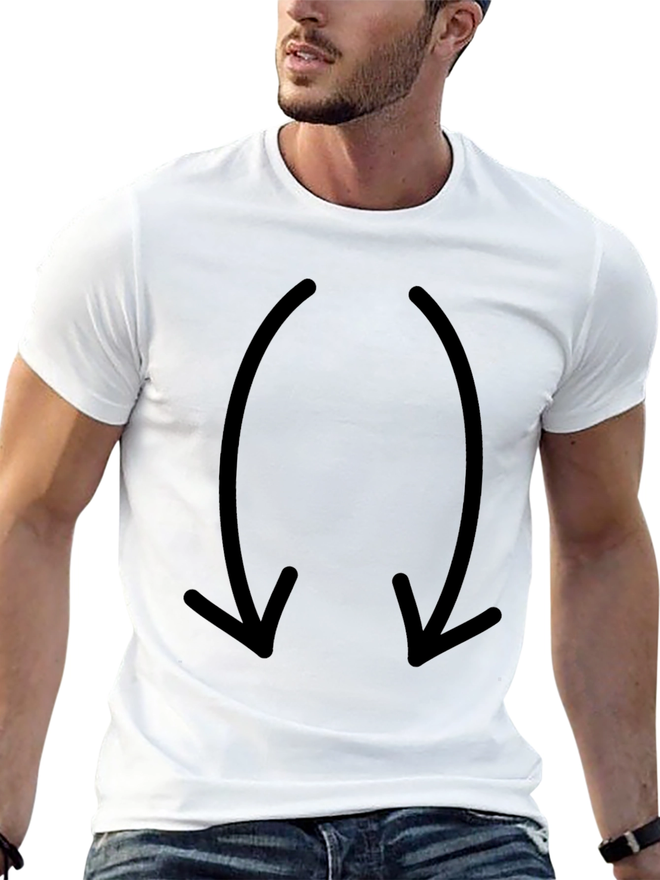 Mens Black Arrow Graphic T-Shirt