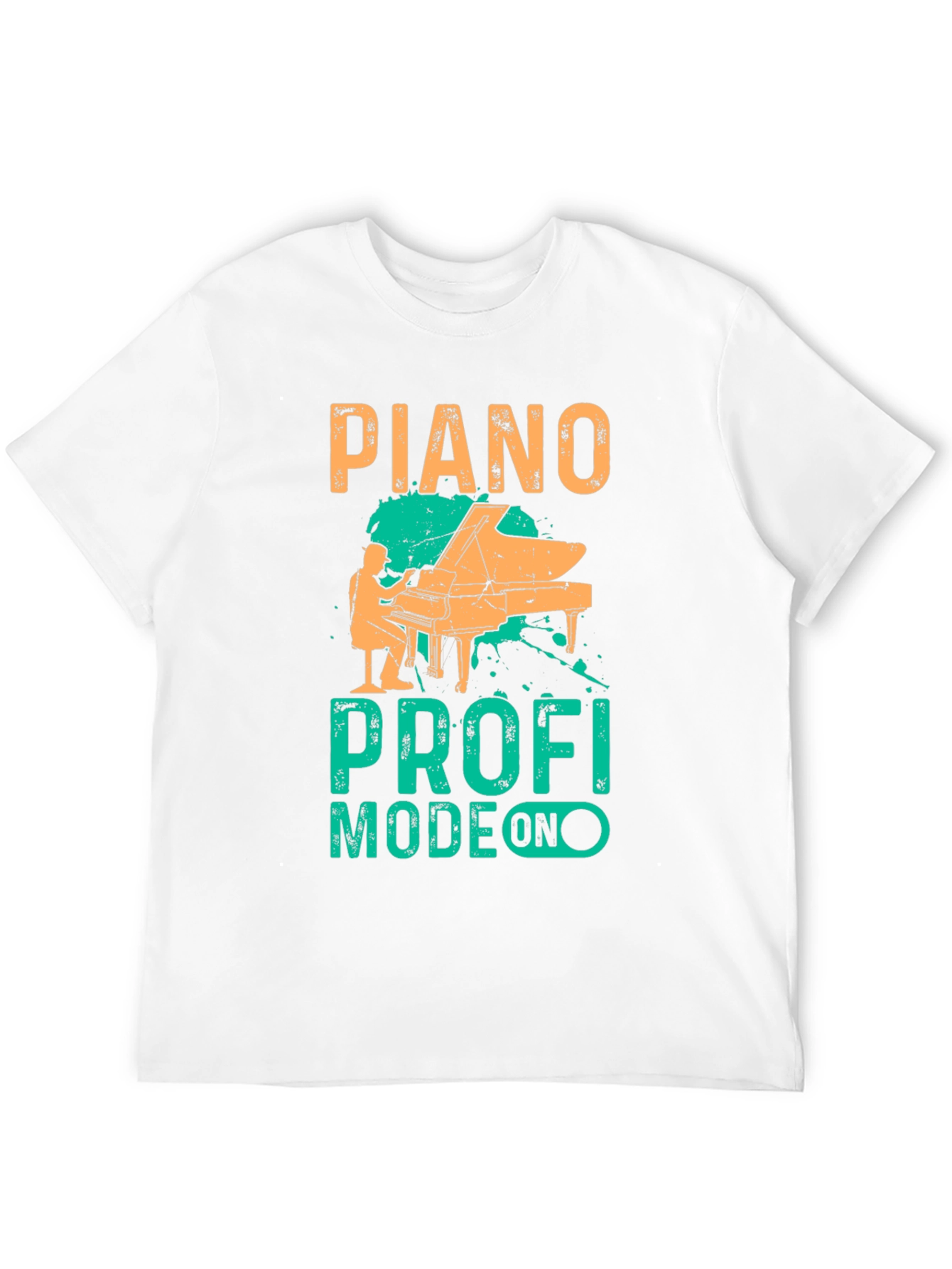 Piano Pro Mode On Black T-Shirt