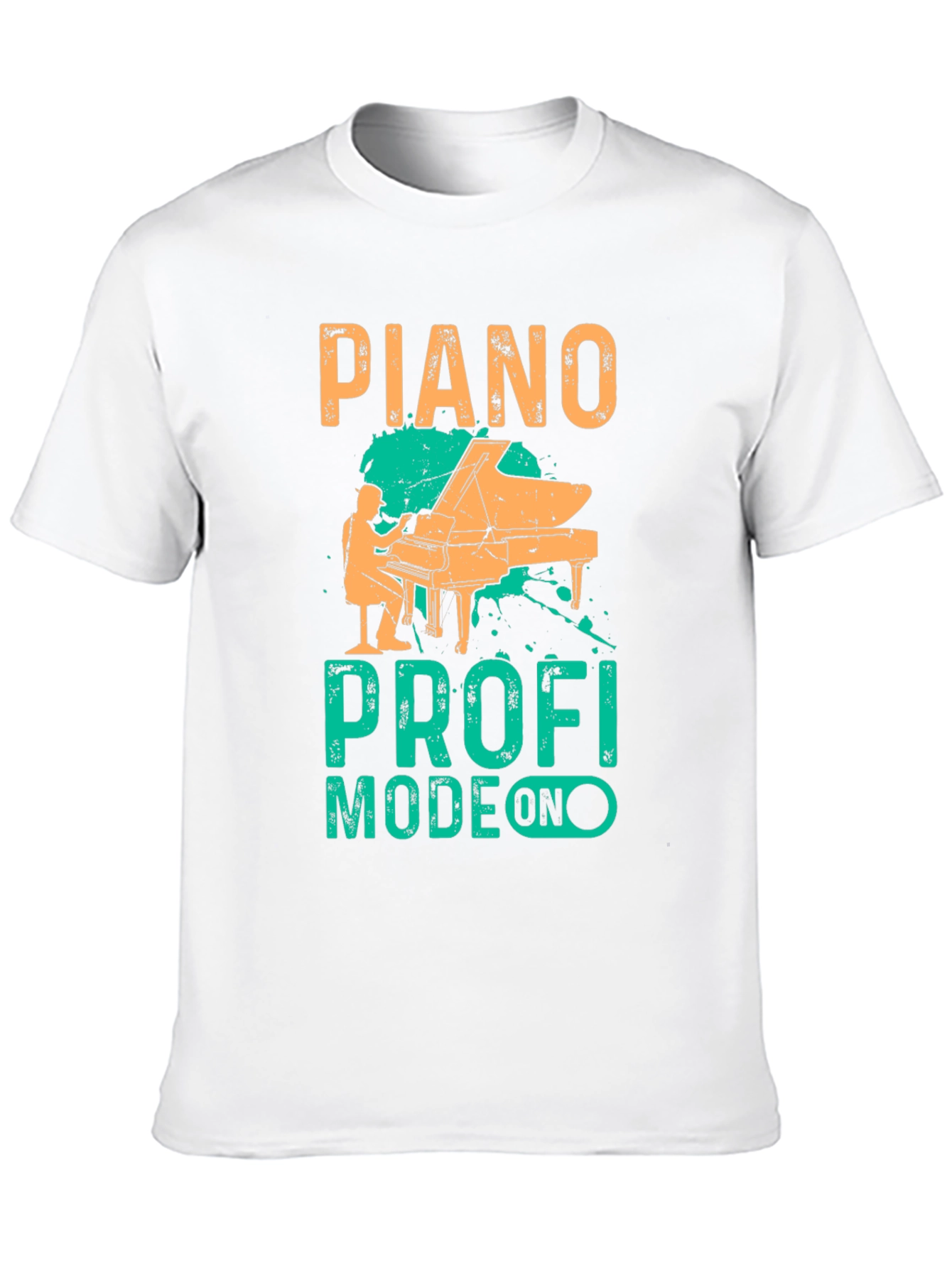 Piano Pro Mode On Black T-Shirt